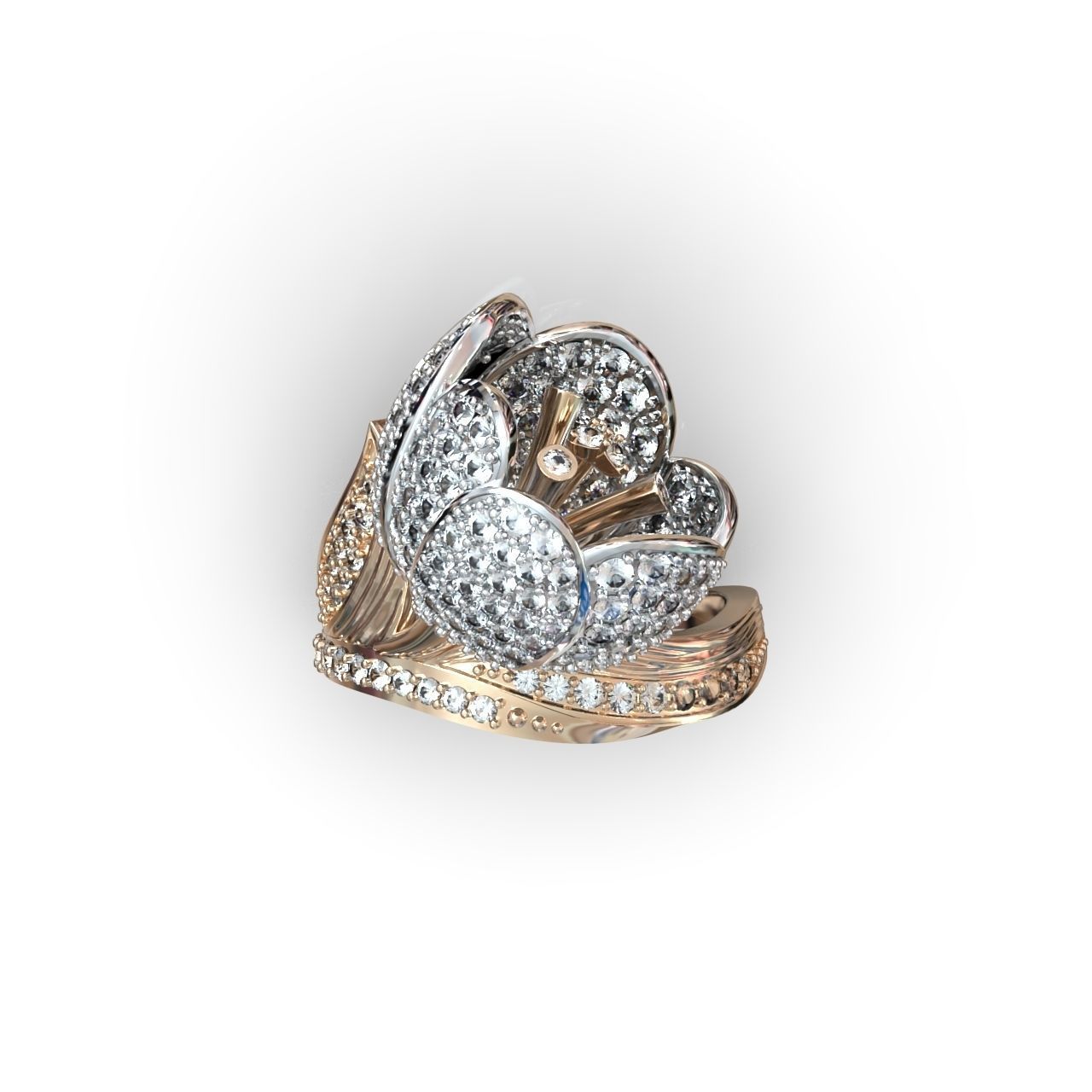  vintage ring  flower tulip 1018 3D print model_11