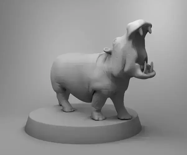 African hippo 3D print model