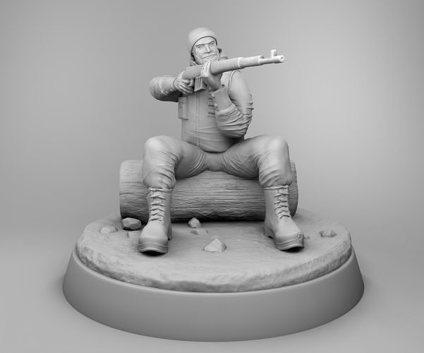 Hunter man 3D print model