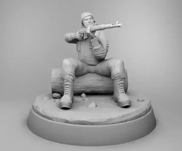 Hunter man 3D print model