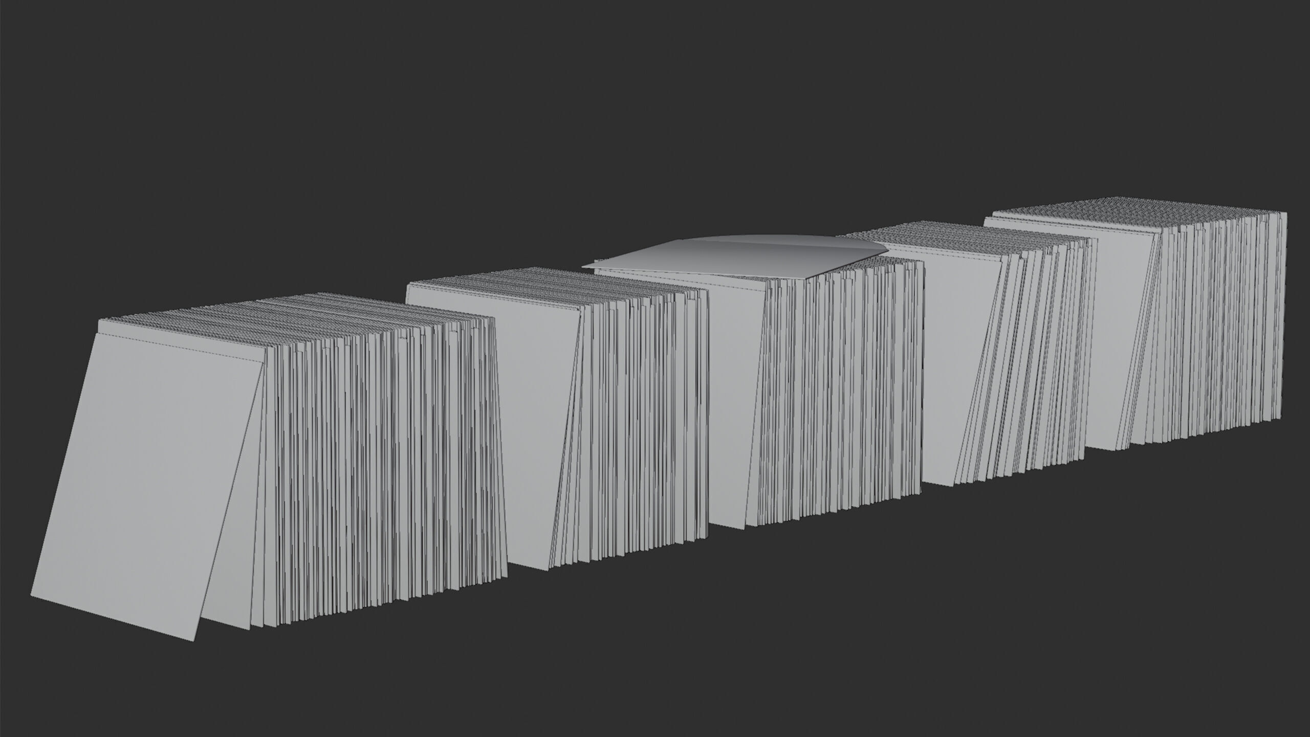 Vinyl LP Collection Low-poly 3D model_9