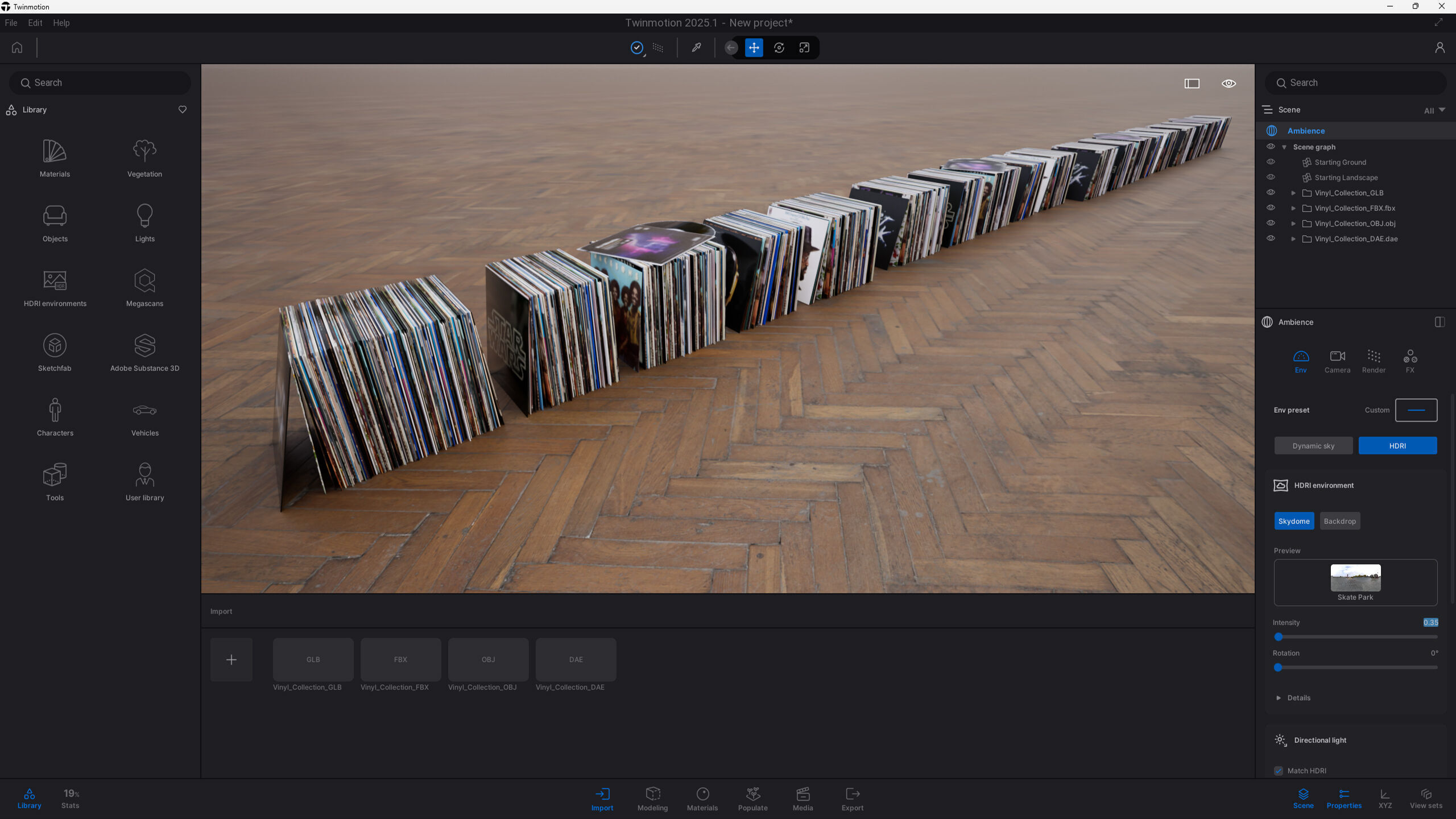 Vinyl LP Collection Low-poly 3D model_8