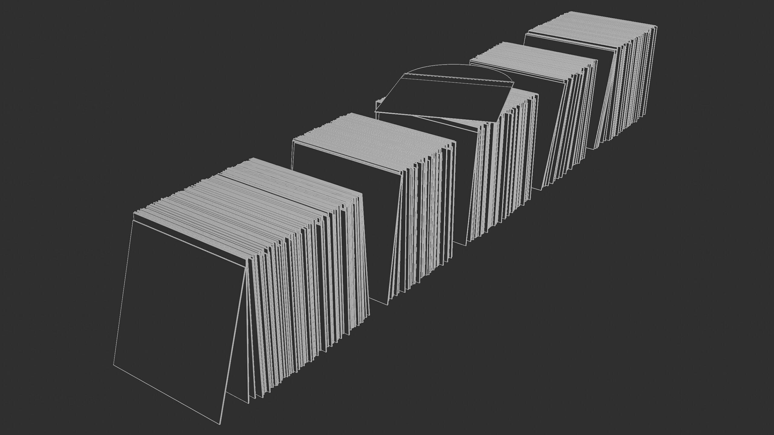 Vinyl LP Collection Low-poly 3D model_14