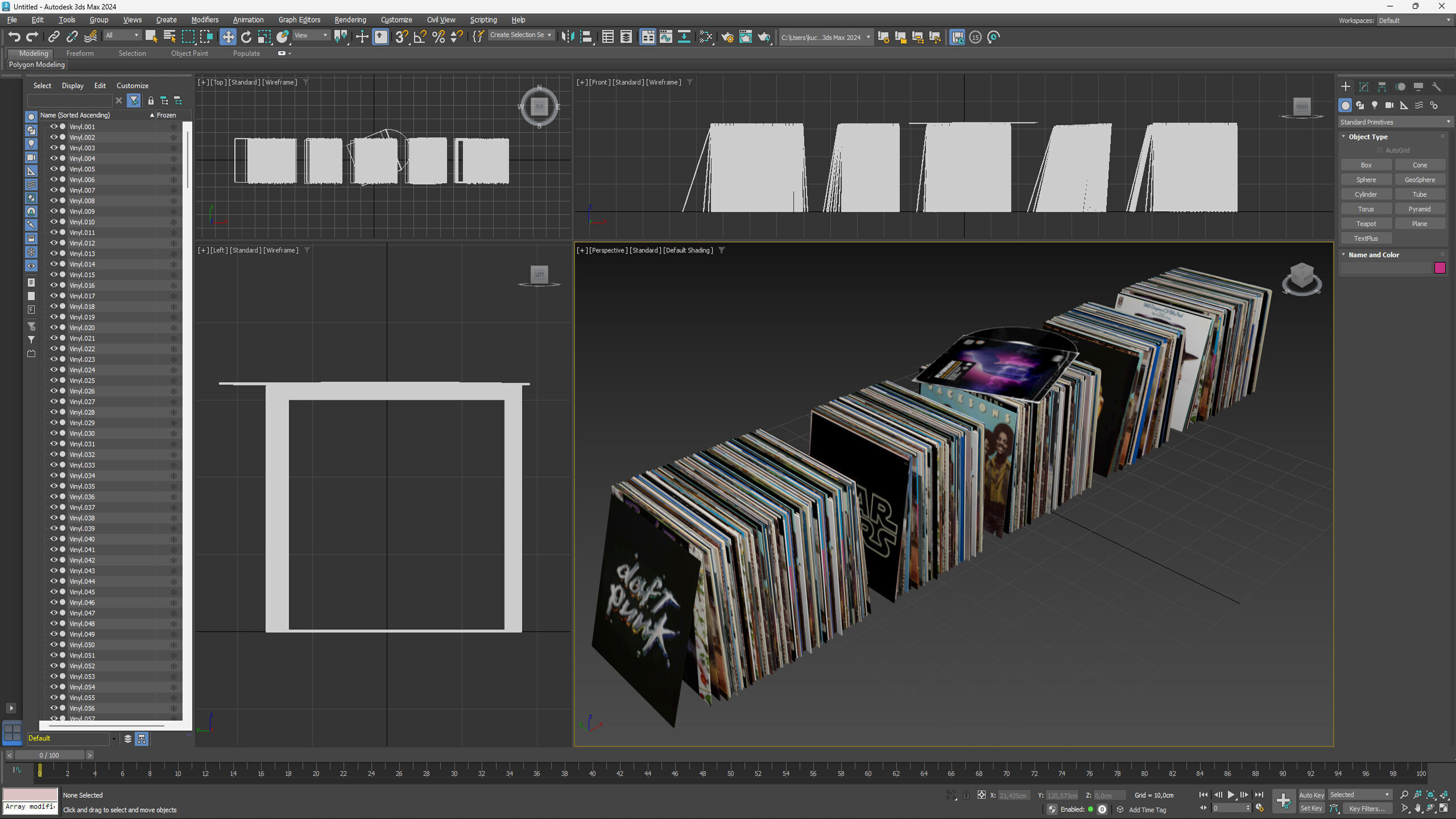 Vinyl LP Collection Low-poly 3D model_7