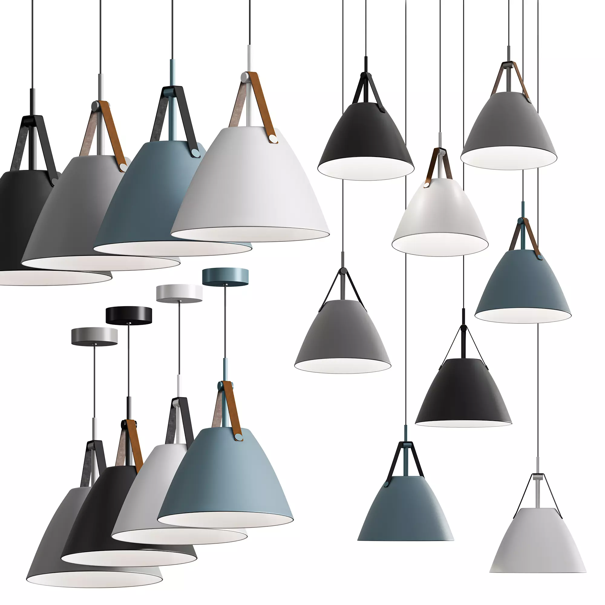 Minimalist Nordic Hanging Light 3D model_0