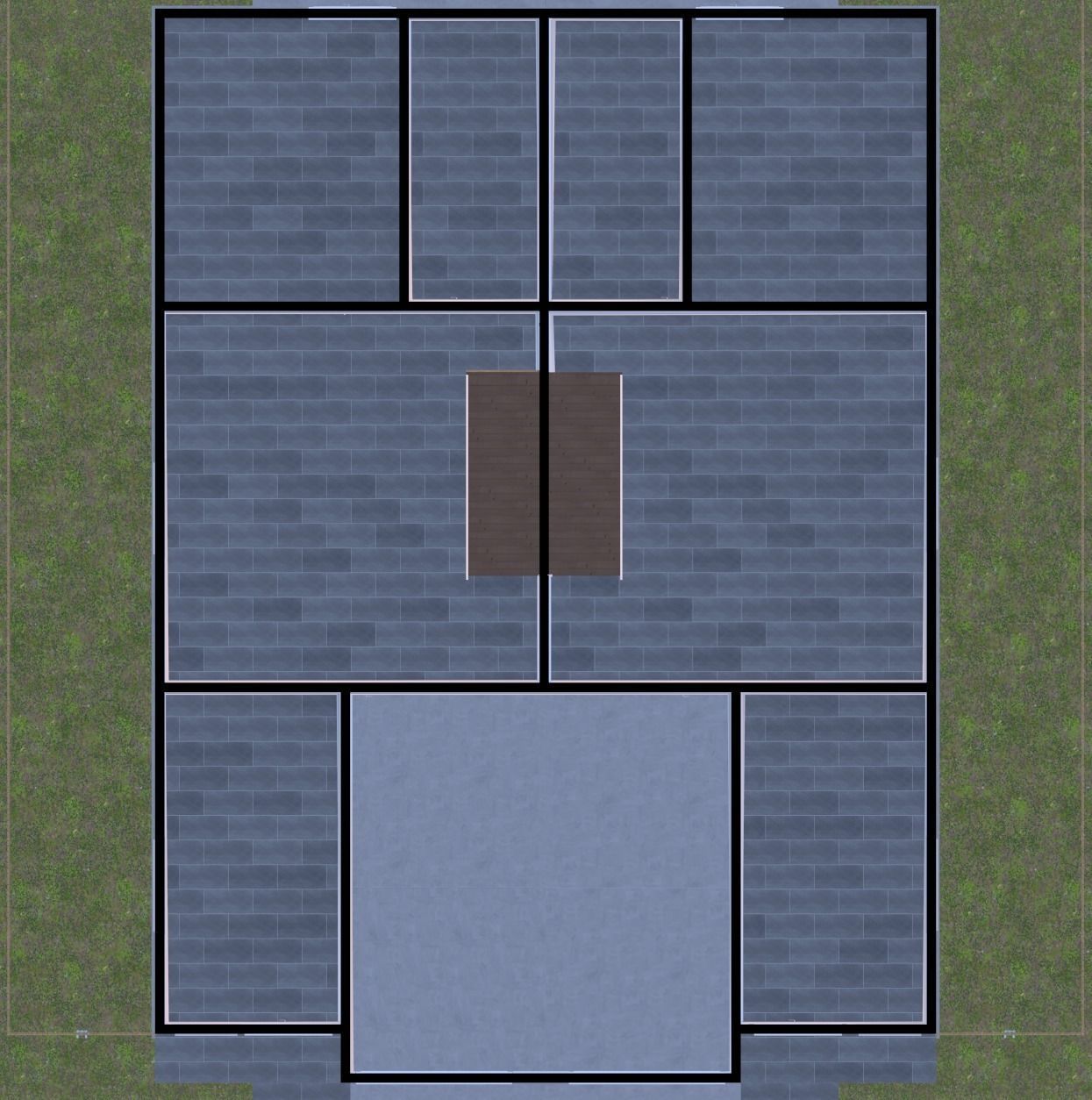 Symmetrical house with screen porches and a attic  3D model_21