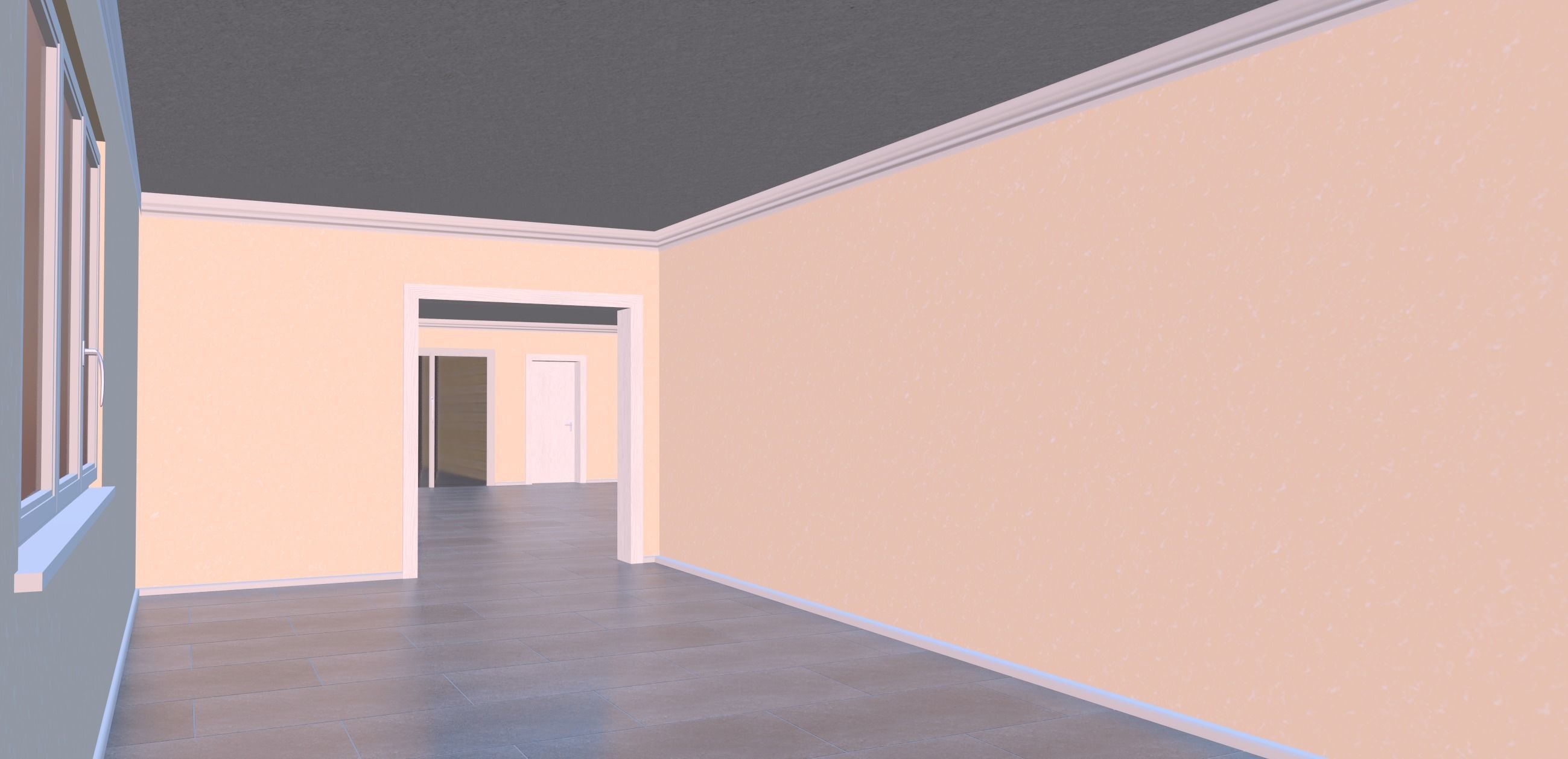 Symmetrical house with screen porches and a attic  3D model_18