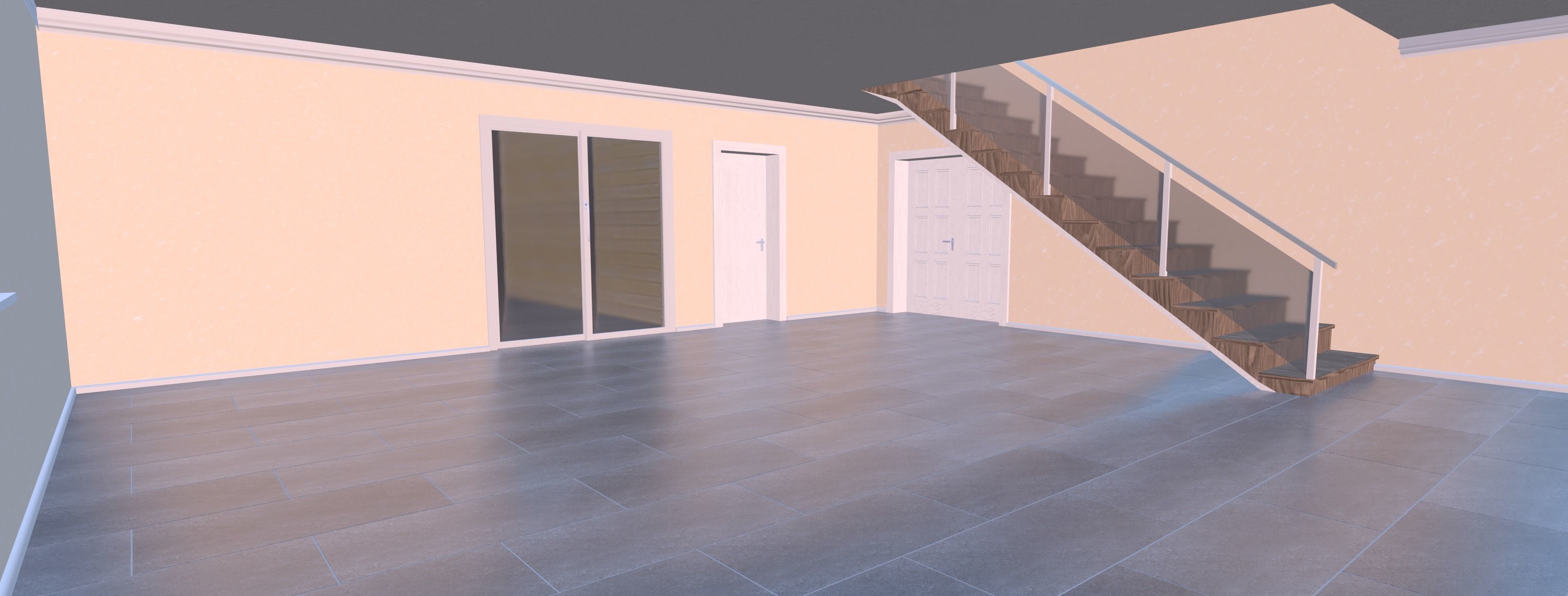 Symmetrical house with screen porches and a attic  3D model_12