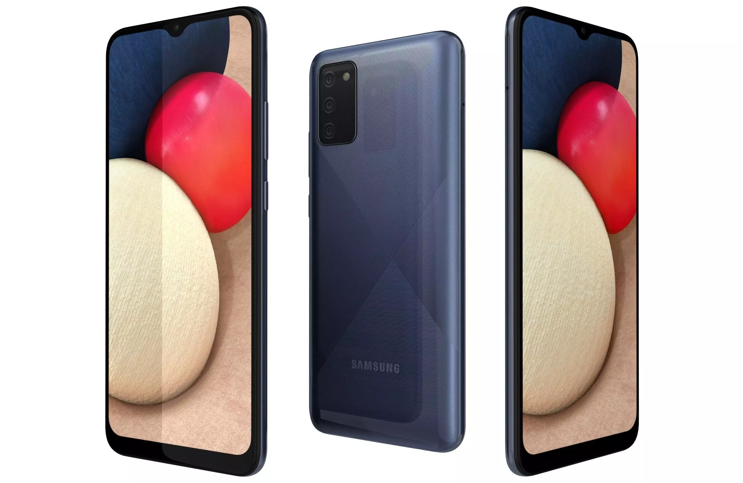 Samsung Galaxy A02s Blue 3D model_0