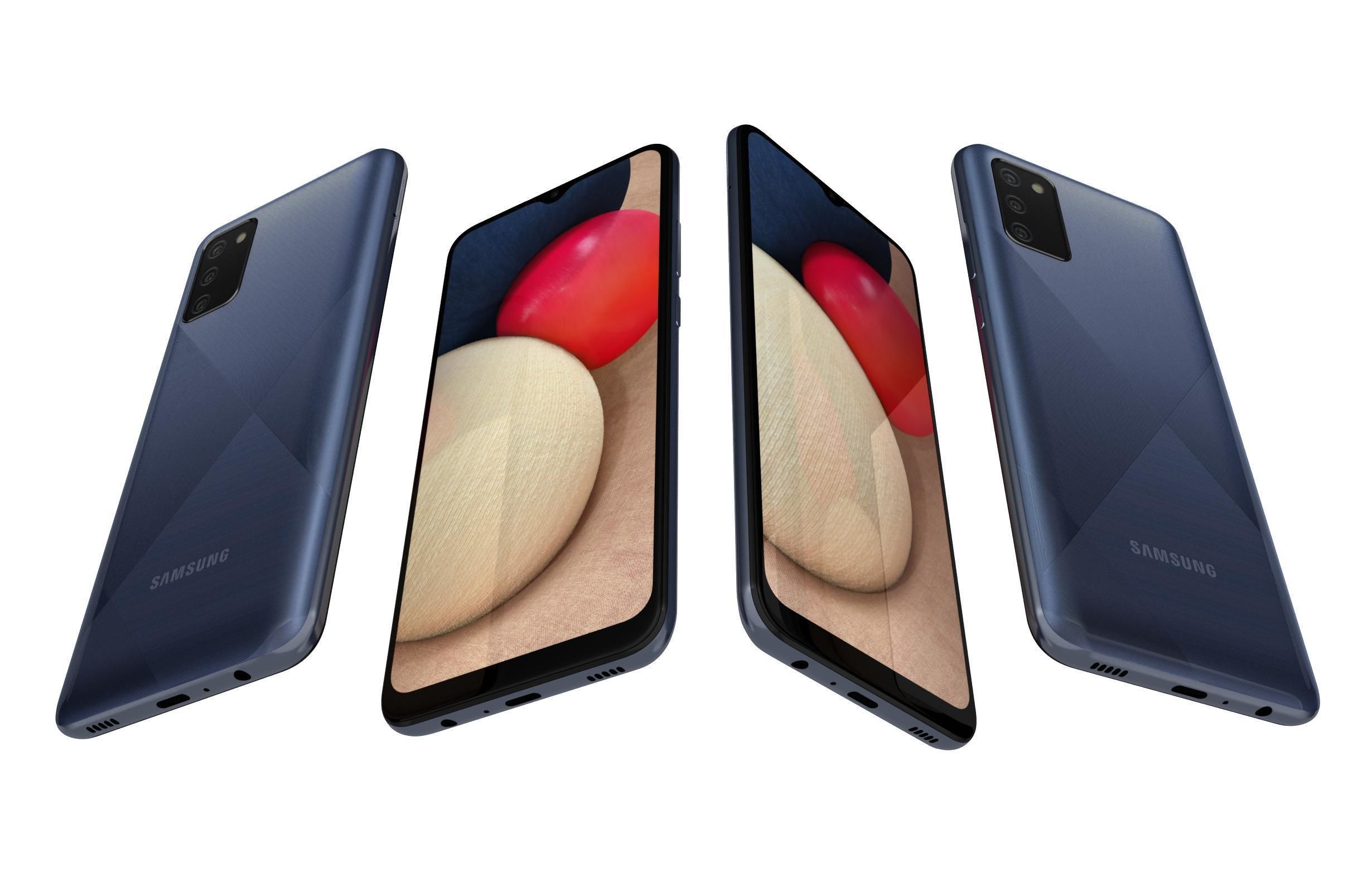 Samsung Galaxy A02s Blue 3D model_5