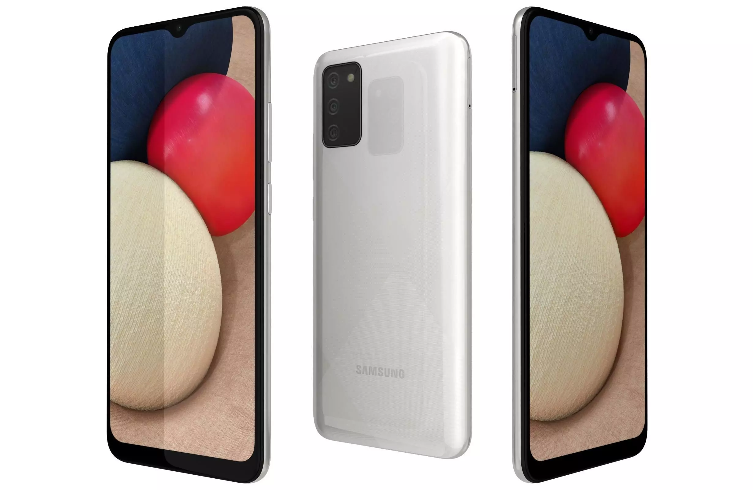 Samsung Galaxy A02s White 3D model_0