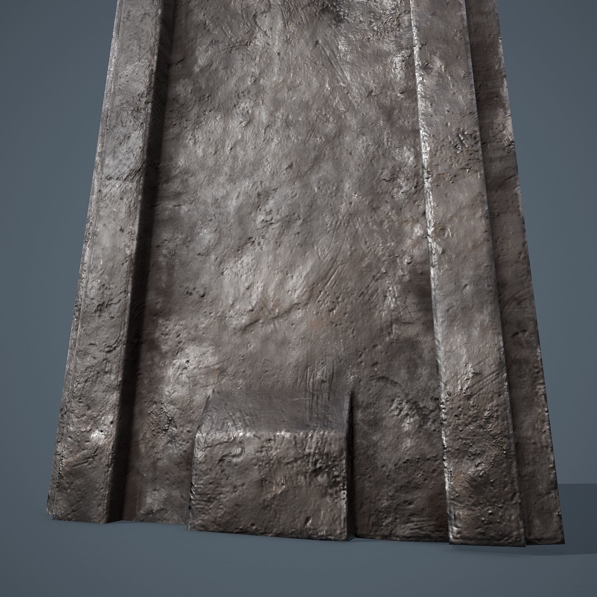 Medieval Blacksmith Long Anvil  Low-poly 3D model_13