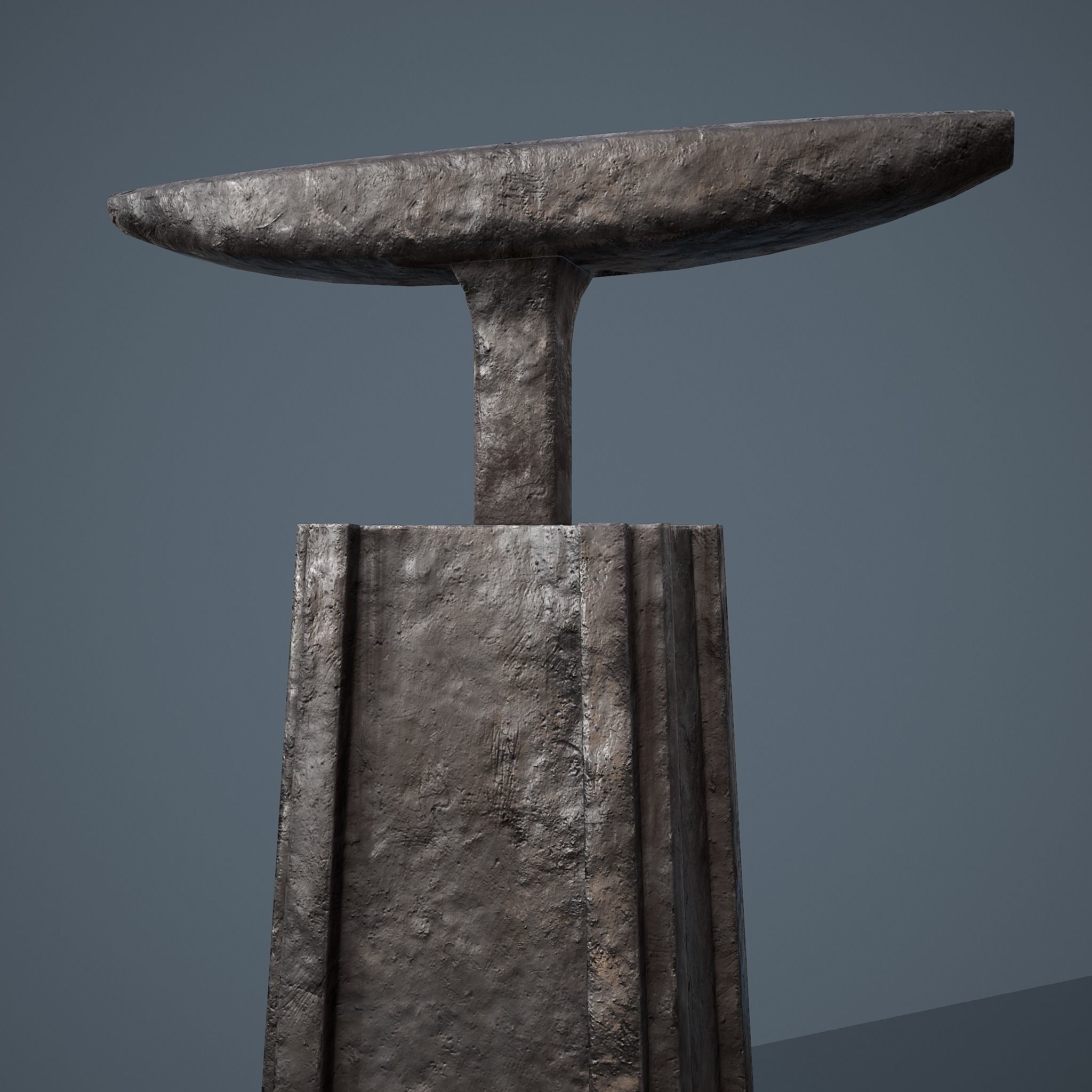 Medieval Blacksmith Long Anvil  Low-poly 3D model_15
