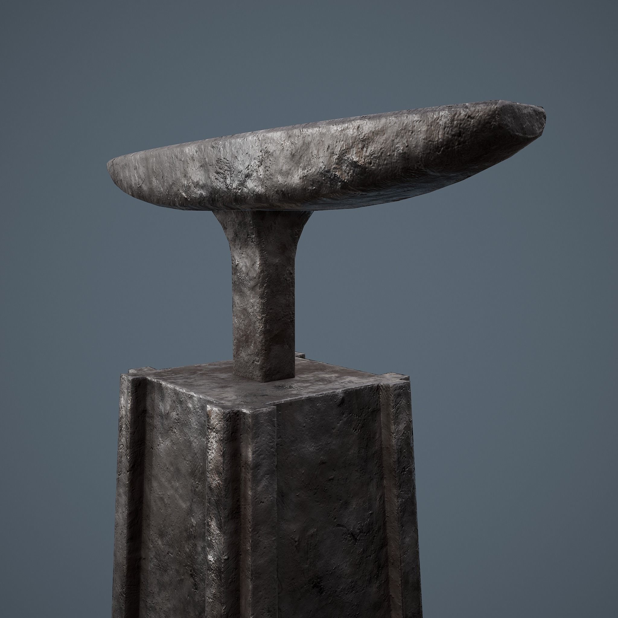 Medieval Blacksmith Long Anvil  Low-poly 3D model_17