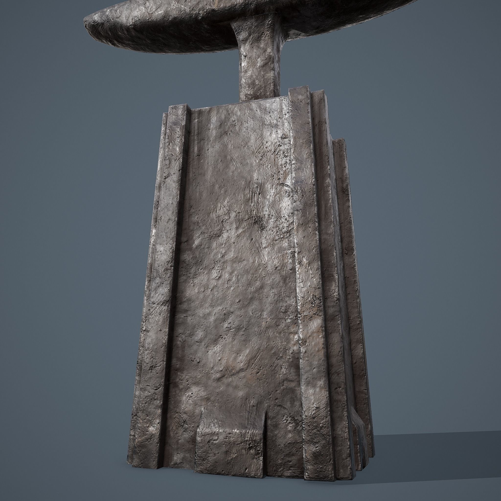 Medieval Blacksmith Long Anvil  Low-poly 3D model_14