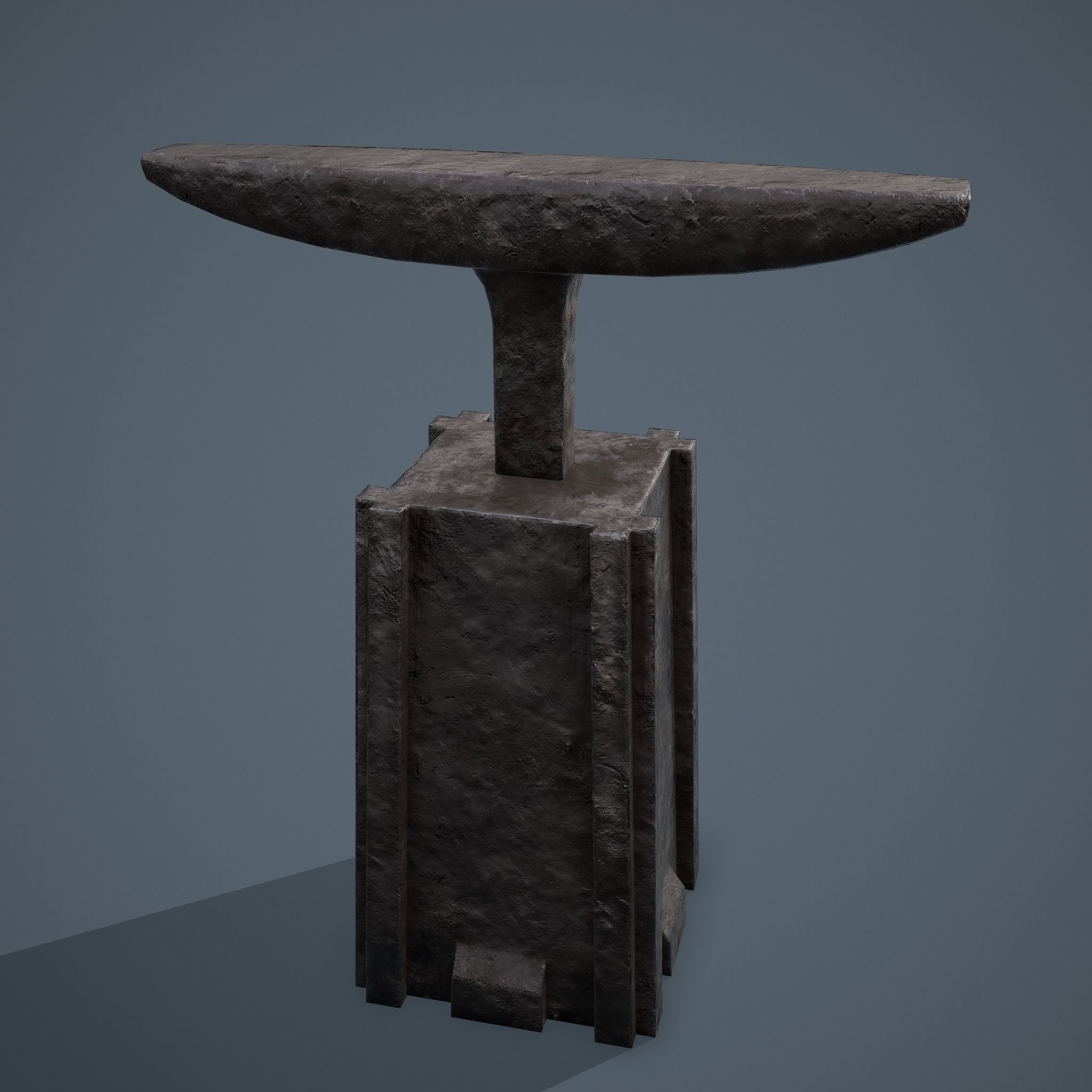 Medieval Blacksmith Long Anvil  Low-poly 3D model_21