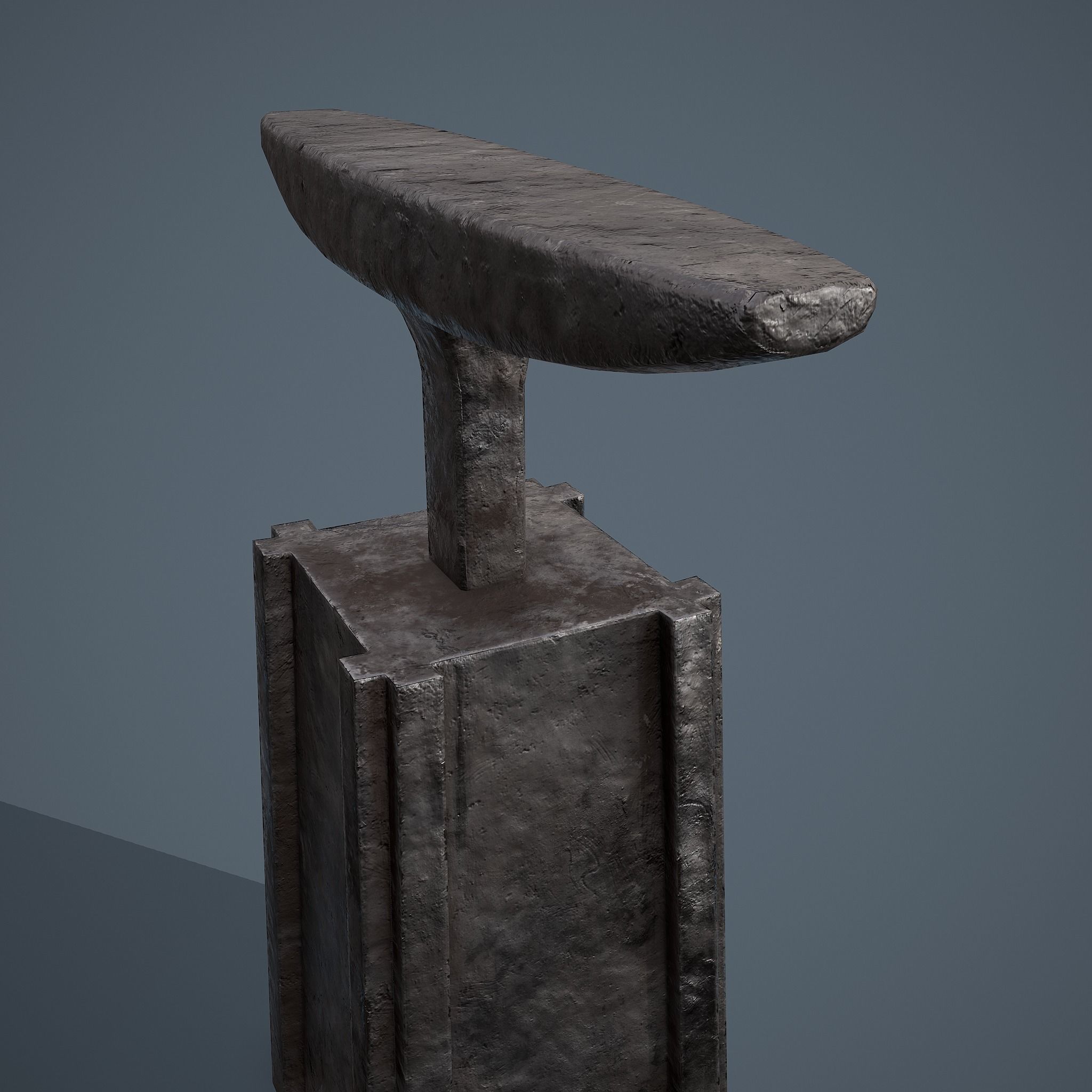 Medieval Blacksmith Long Anvil  Low-poly 3D model_20