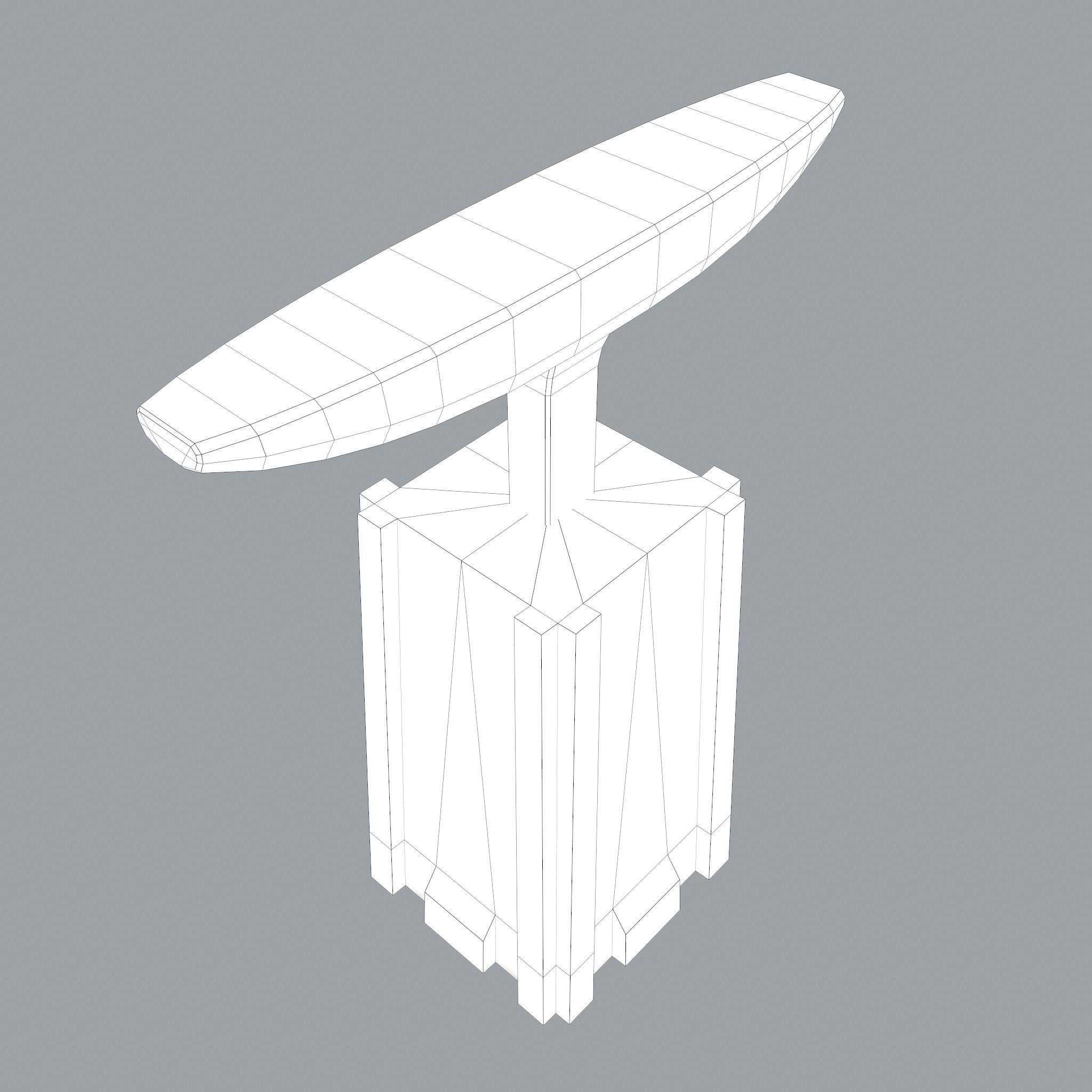 Medieval Blacksmith Long Anvil  Low-poly 3D model_28