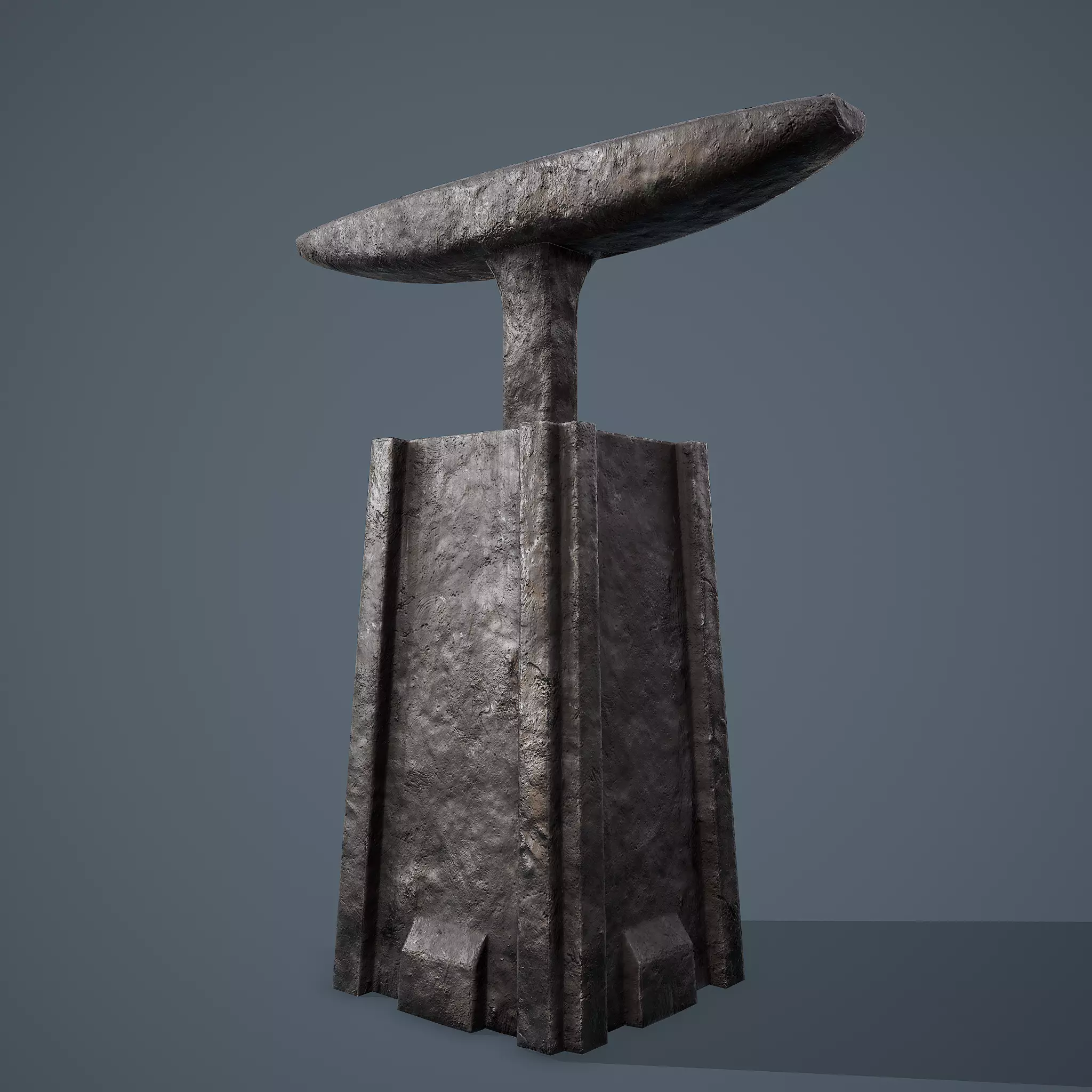 Medieval Blacksmith Long Anvil  Low-poly 3D model_0