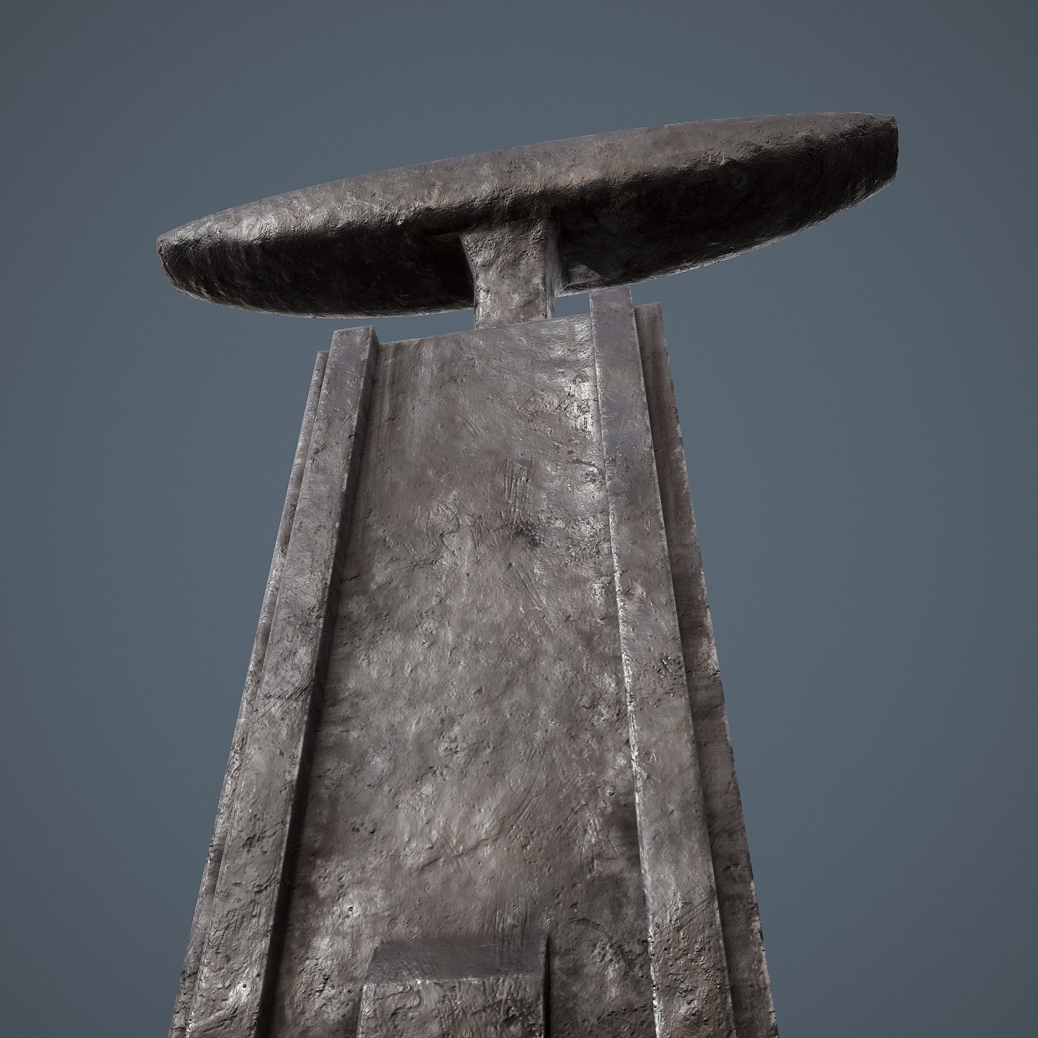 Medieval Blacksmith Long Anvil  Low-poly 3D model_16