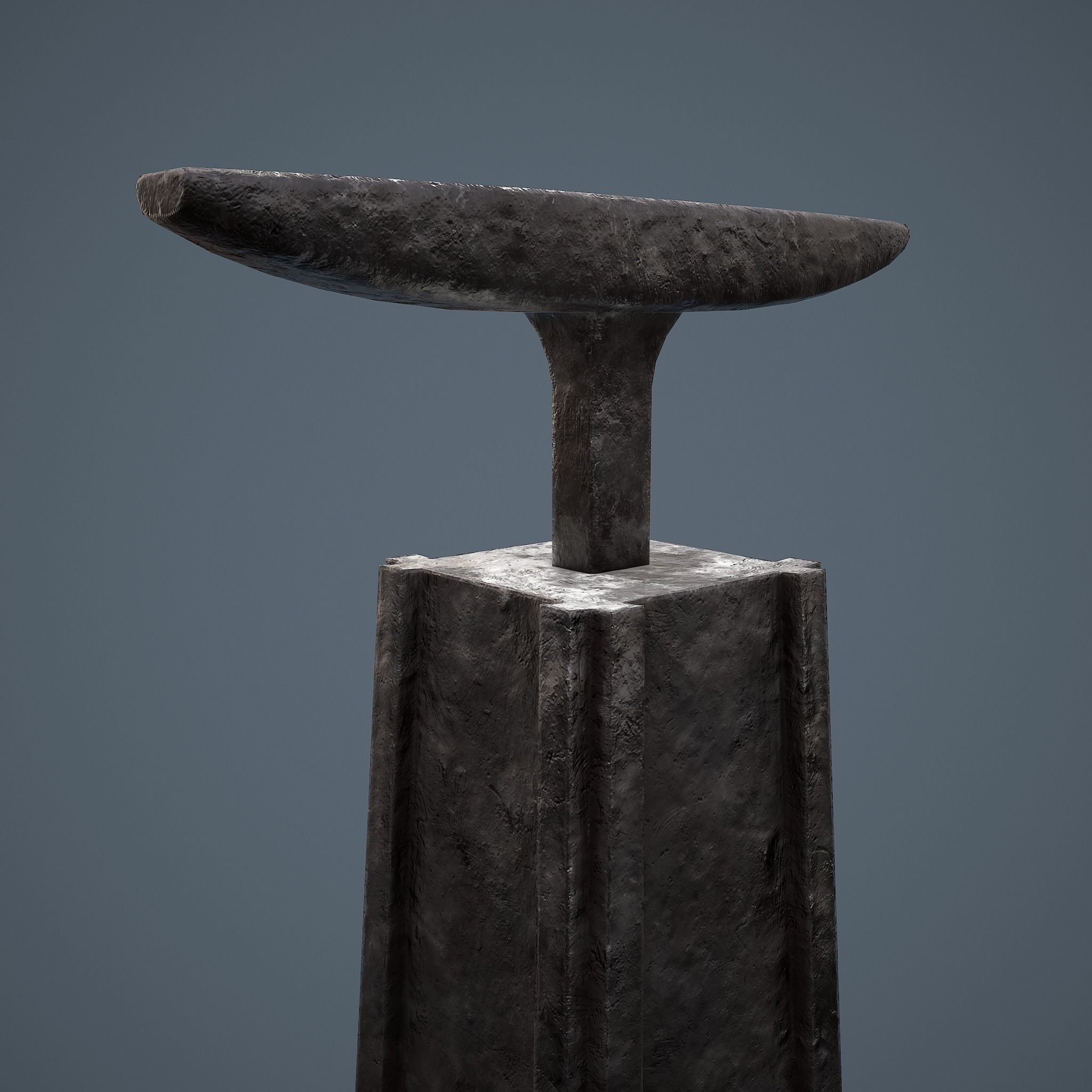 Medieval Blacksmith Long Anvil  Low-poly 3D model_19