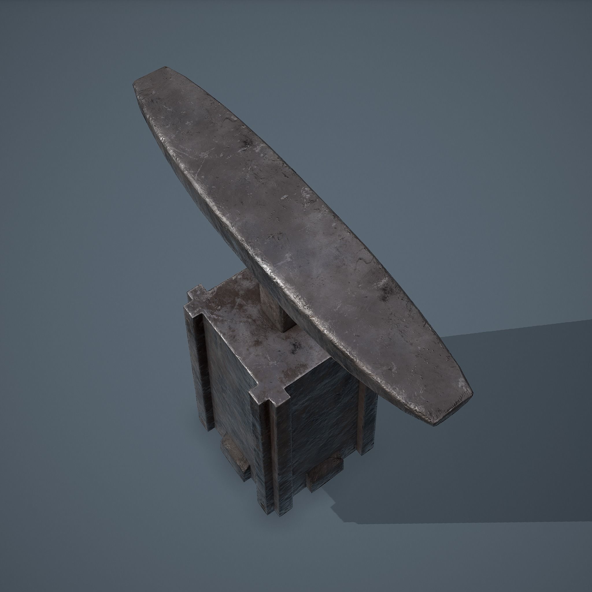 Medieval Blacksmith Long Anvil  Low-poly 3D model_9