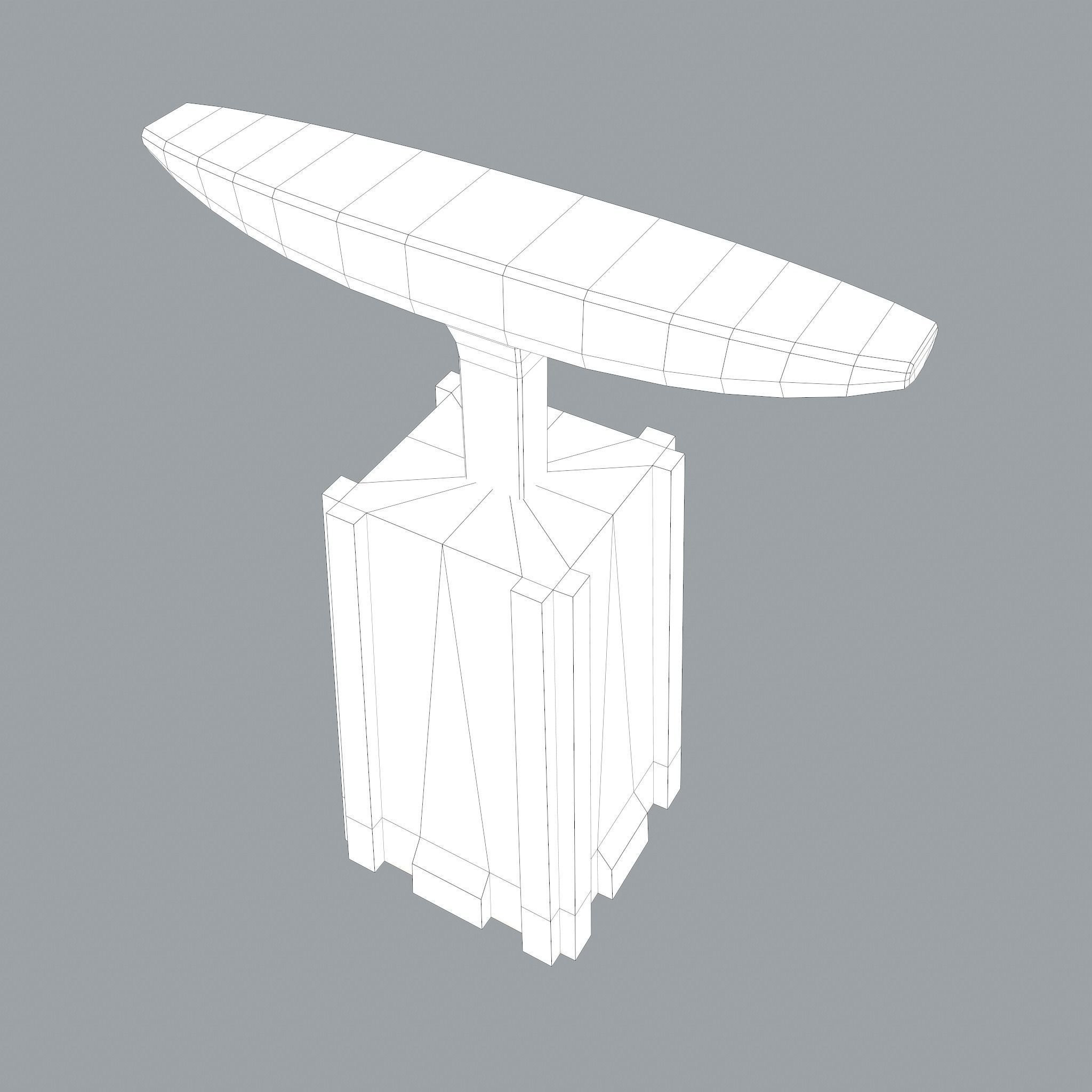 Medieval Blacksmith Long Anvil  Low-poly 3D model_26