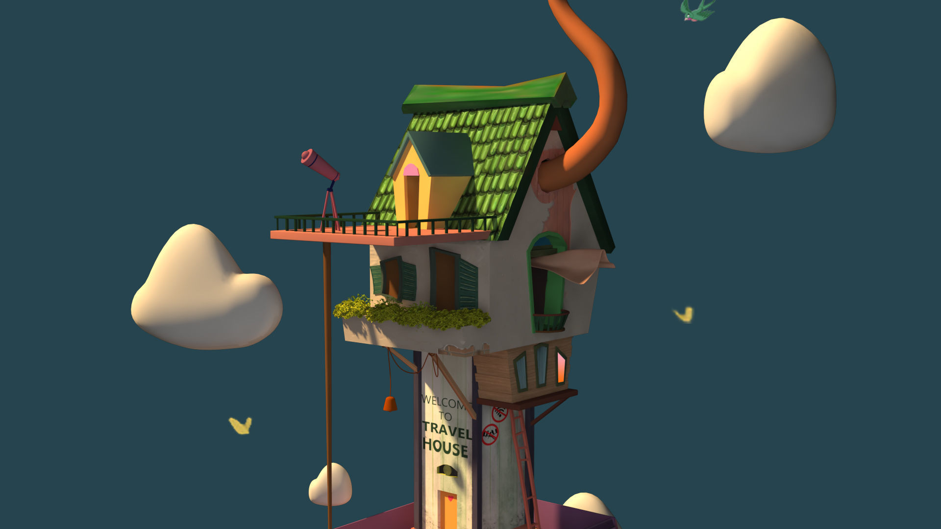 Travel house  3D model_1