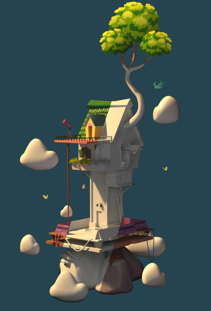 Travel house  3D model_2