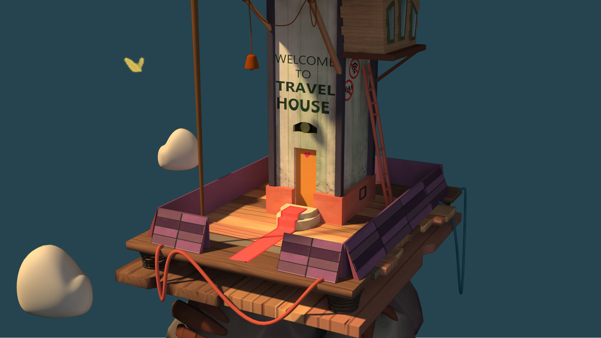 Travel house  3D model_3