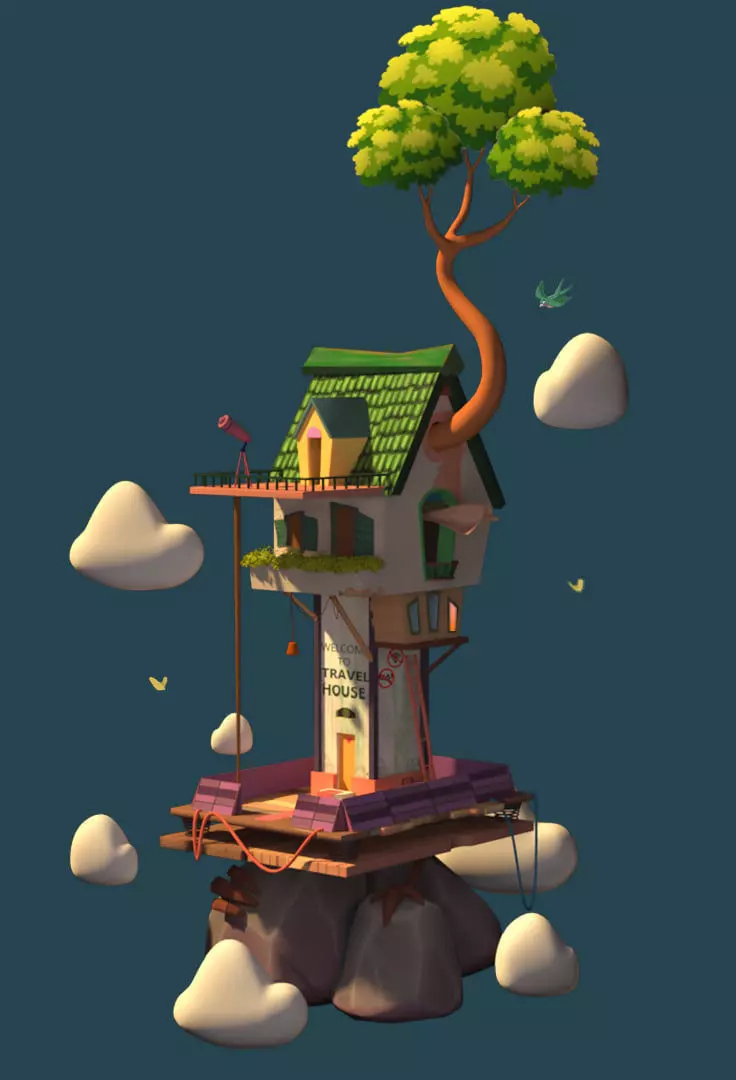 Travel house  3D model_0