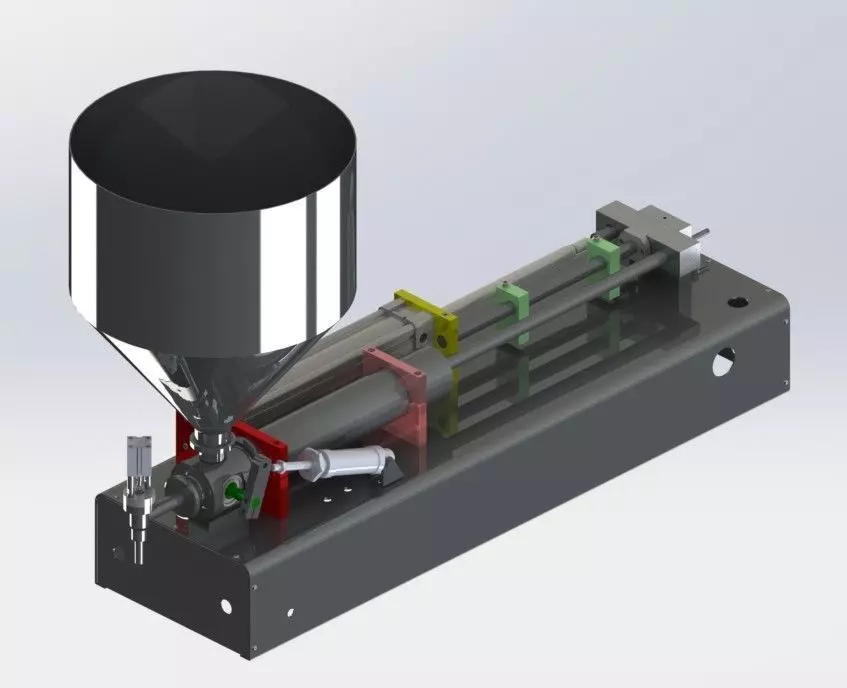 viscous liquid semi automatic filling machine 3D model_0