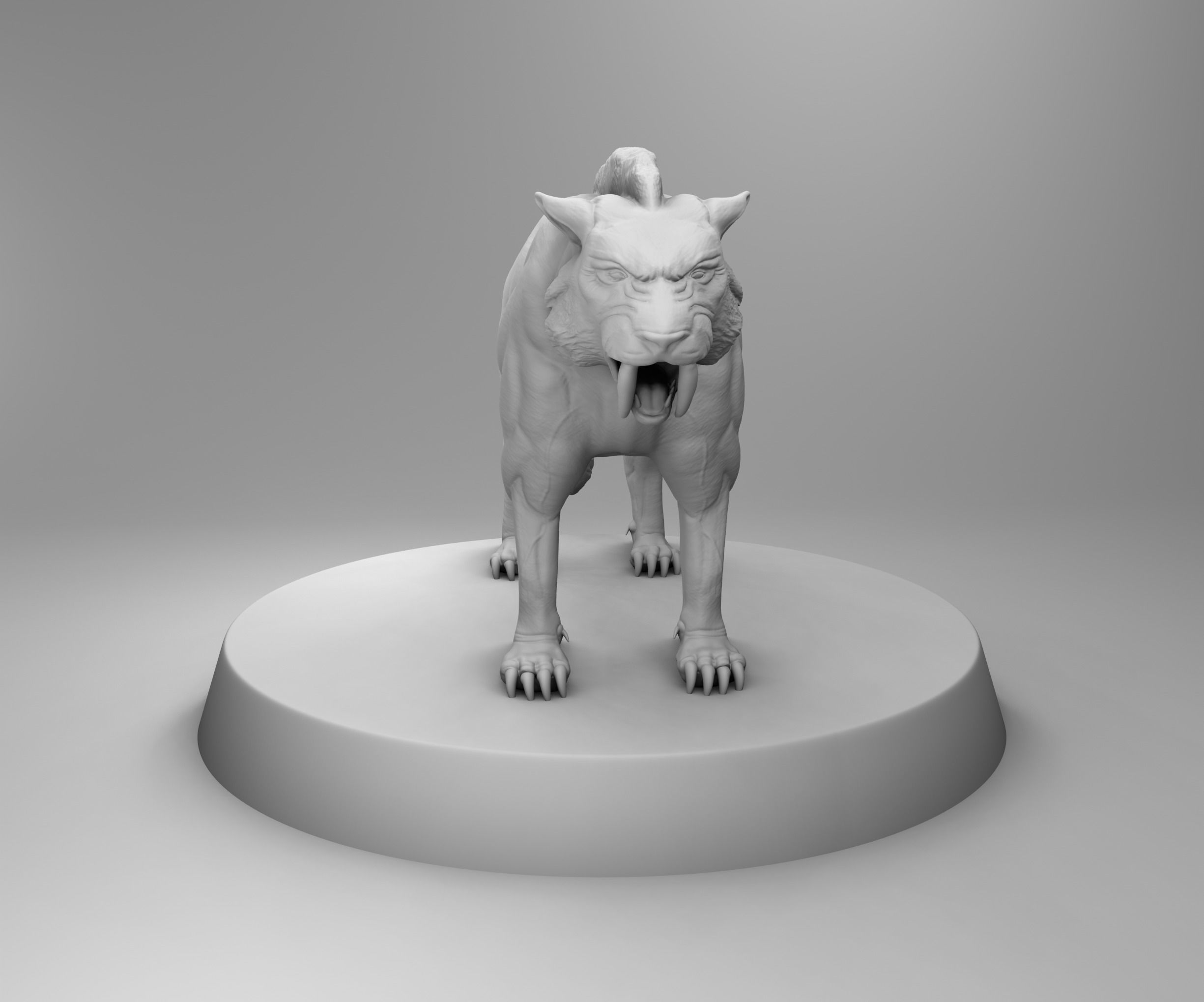 Strong tiger  3D print model_2
