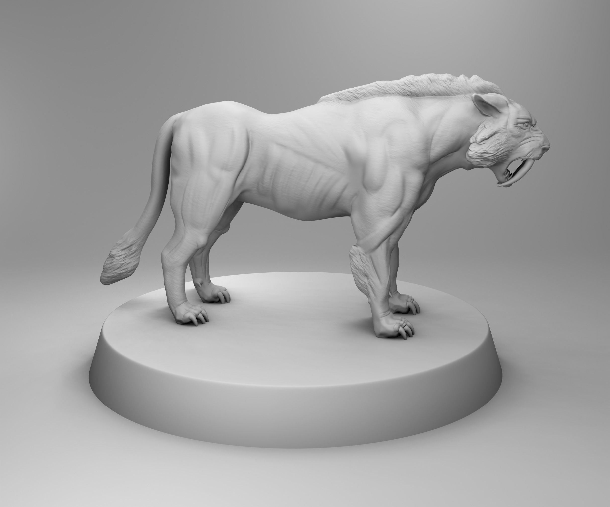 Strong tiger  3D print model_1