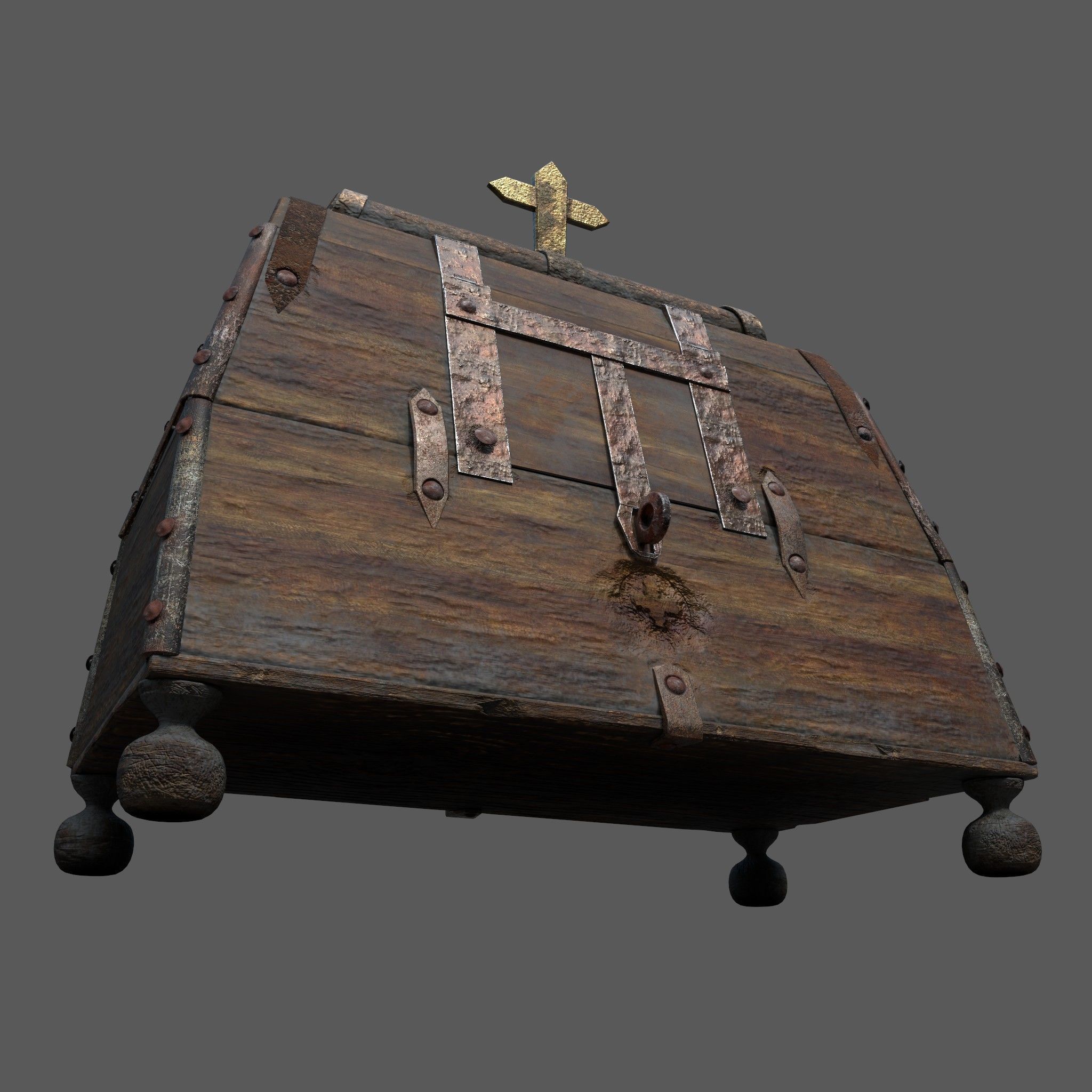 Medieval Medicine Box Low-poly 3D model_27