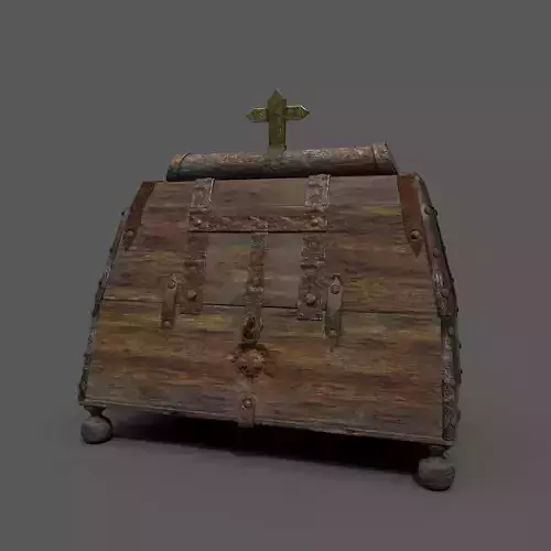 Medieval Medicine Box Low-poly 3D model
