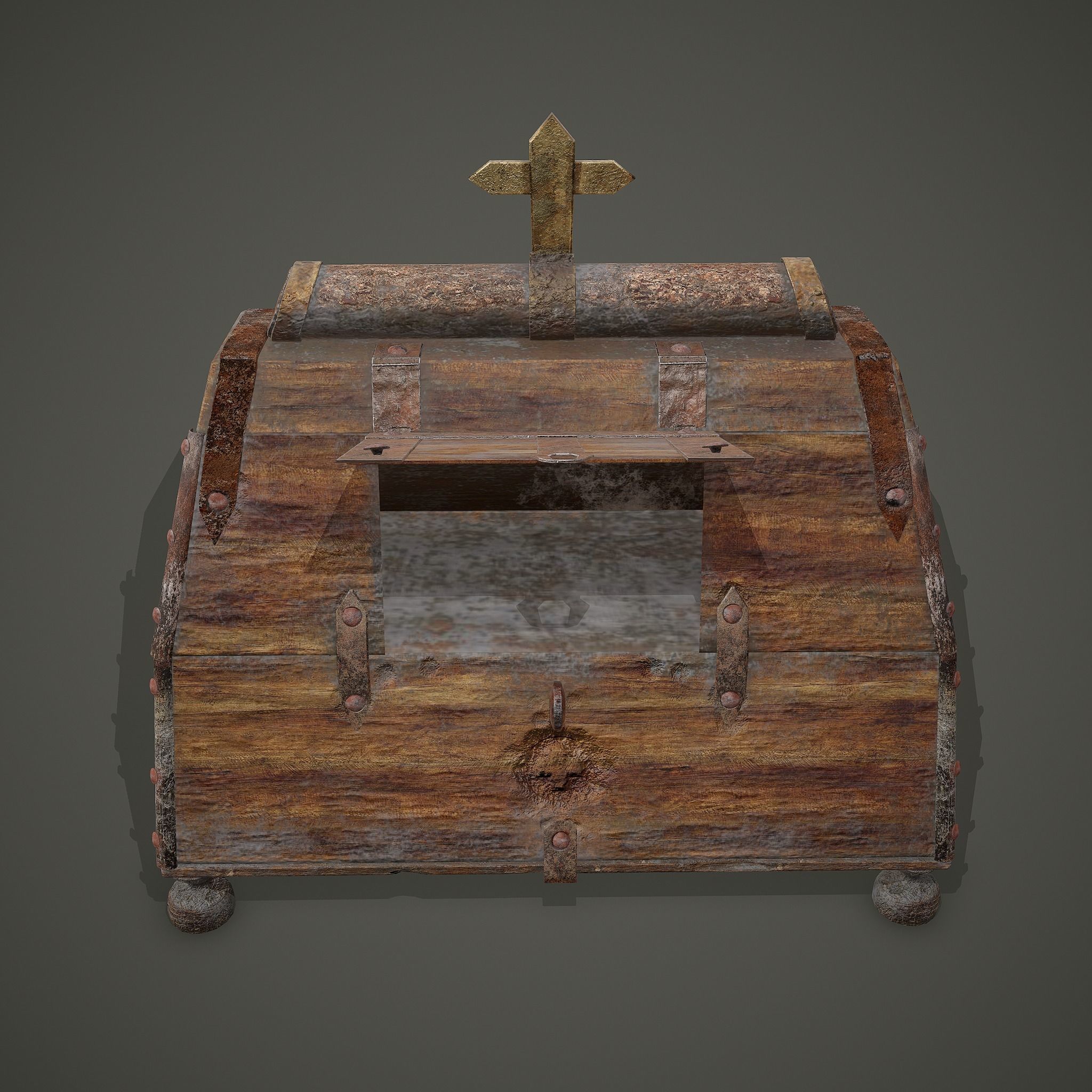 Medieval Medicine Box Low-poly 3D model_7