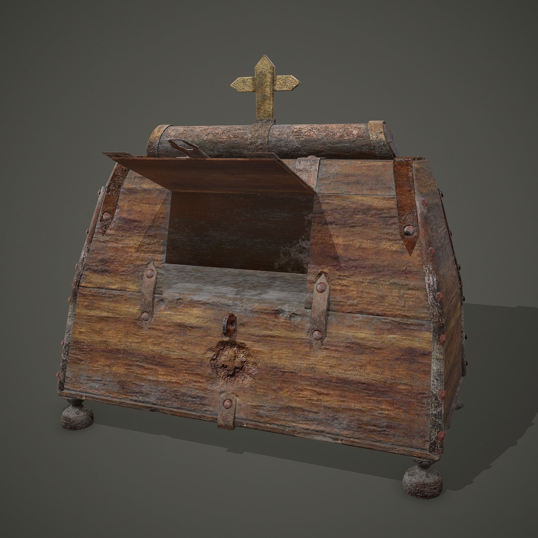 Medieval Medicine Box Low-poly 3D model_8
