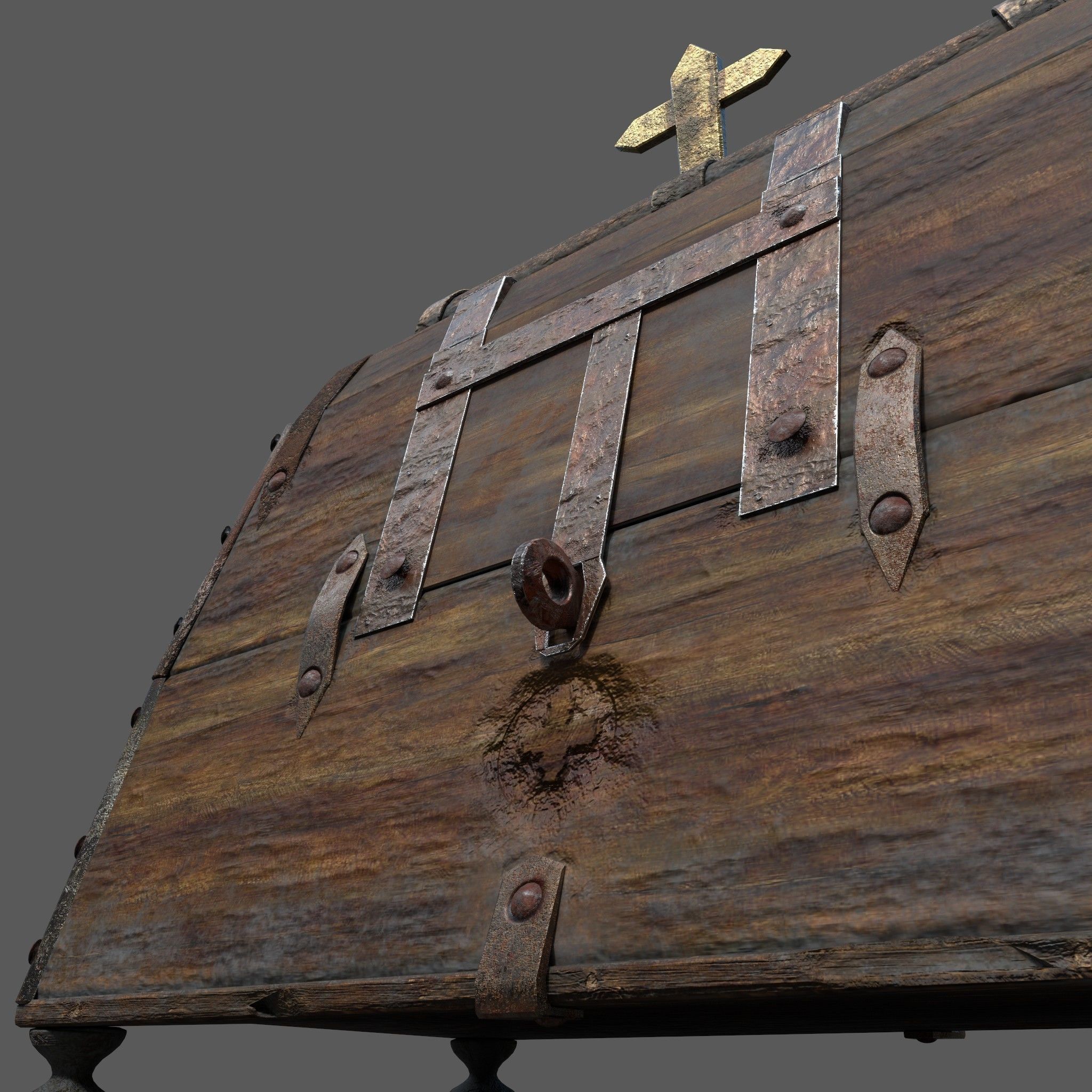 Medieval Medicine Box Low-poly 3D model_25