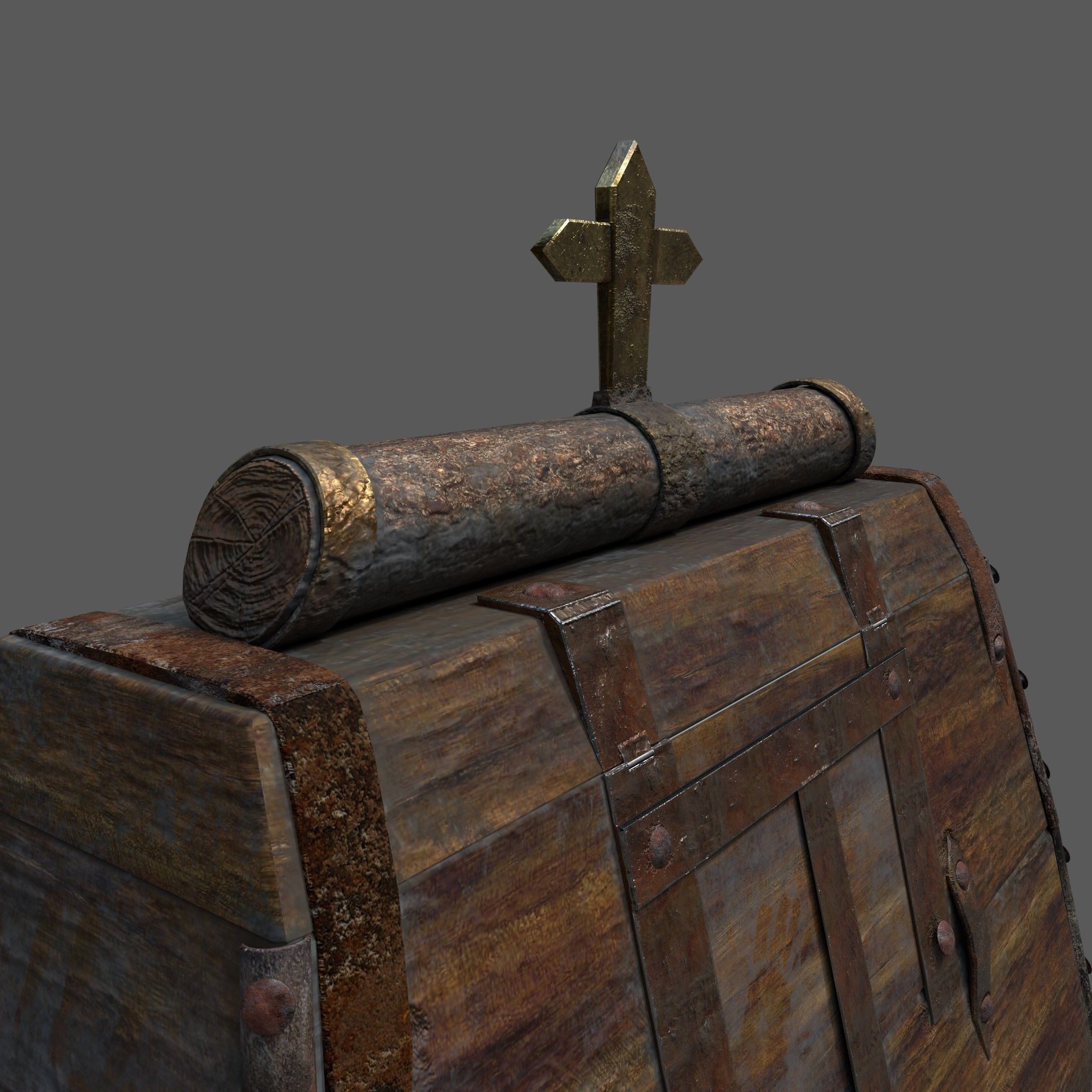 Medieval Medicine Box Low-poly 3D model_17