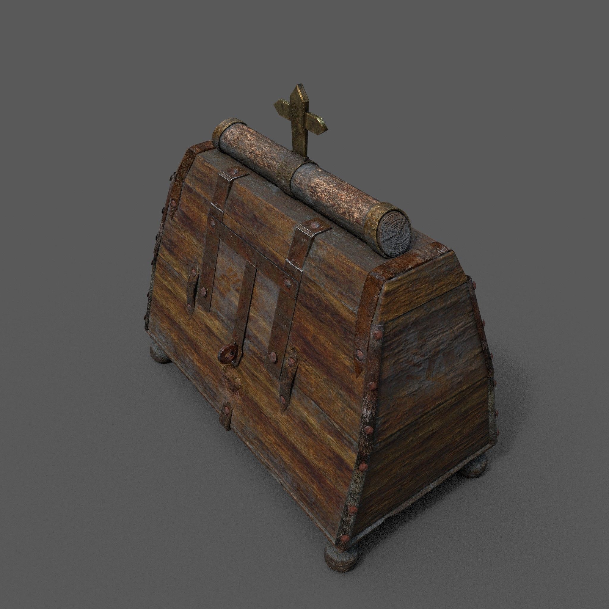 Medieval Medicine Box Low-poly 3D model_15