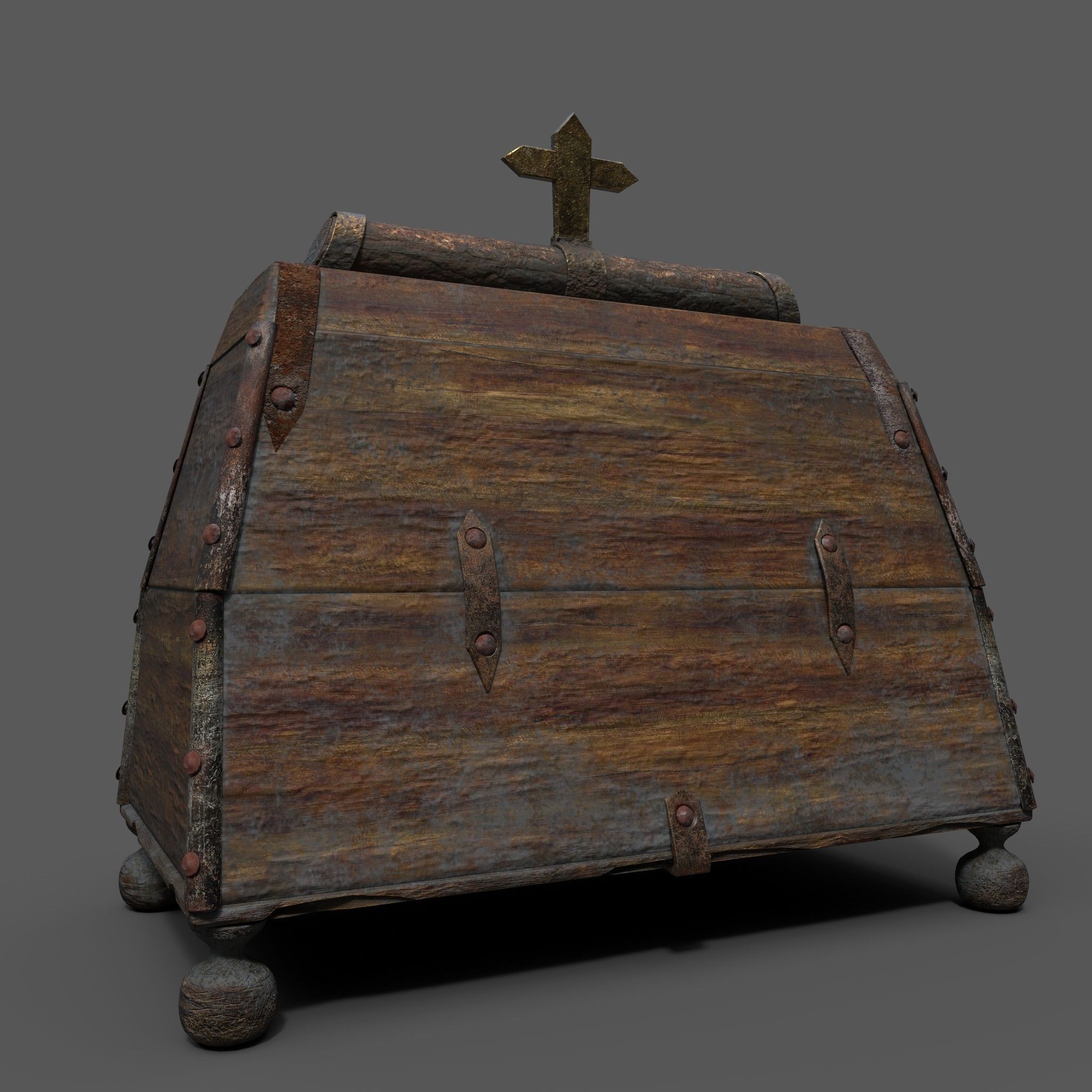 Medieval Medicine Box Low-poly 3D model_10