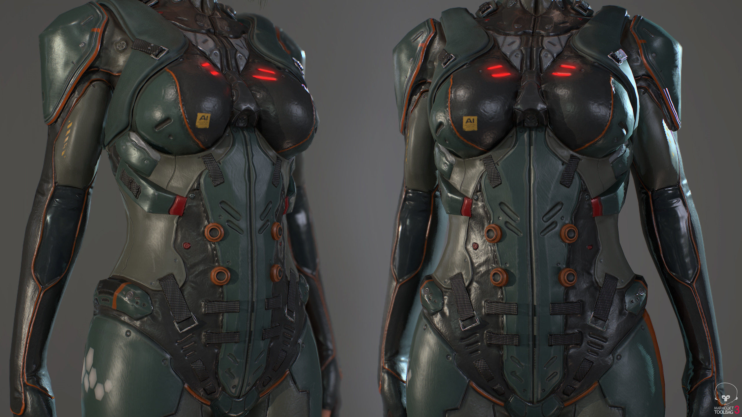 Ada Sci-fi Game Ready low-poly 3d model Low-poly 3D model_3