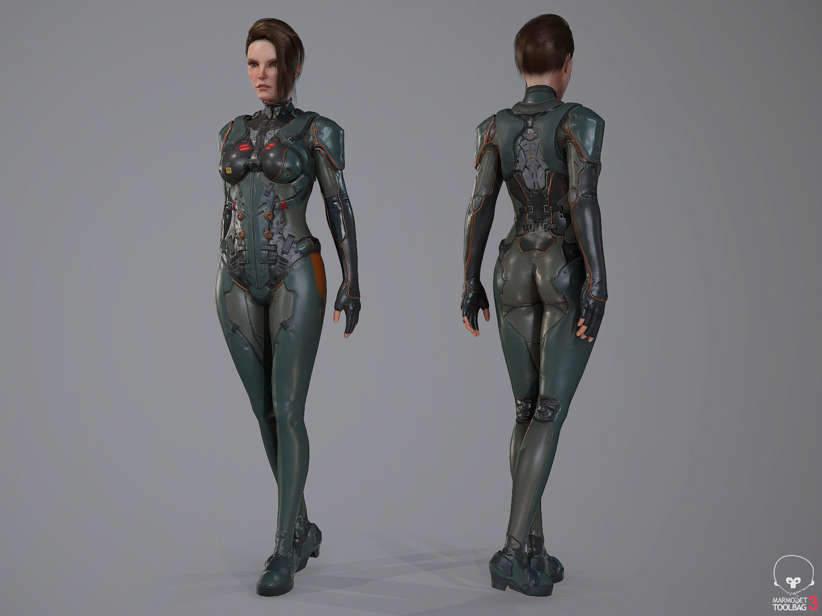Ada Sci-fi Game Ready low-poly 3d model Low-poly 3D model_1