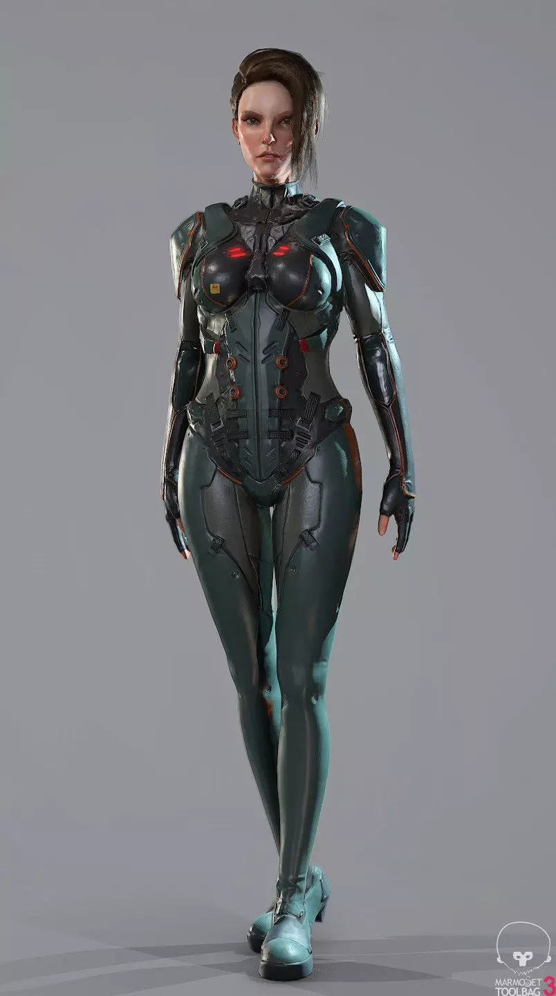 Ada Sci-fi Game Ready low-poly 3d model Low-poly 3D model_0