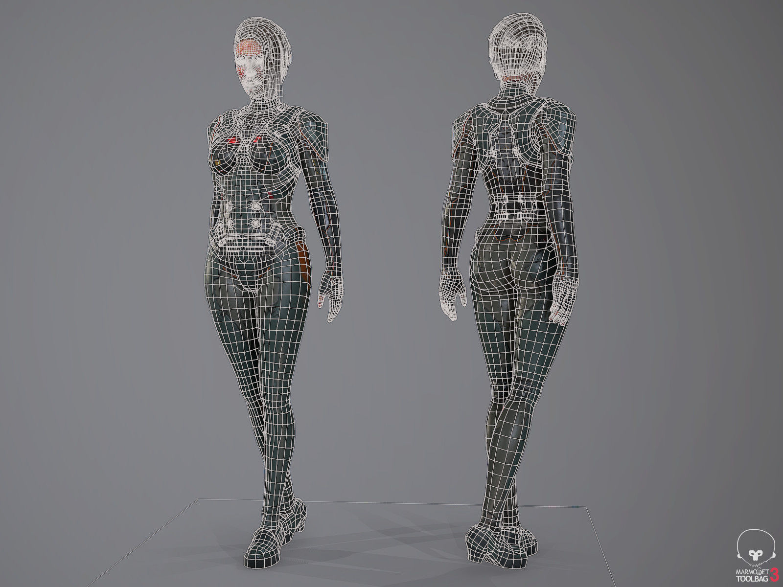 Ada Sci-fi Game Ready low-poly 3d model Low-poly 3D model_2