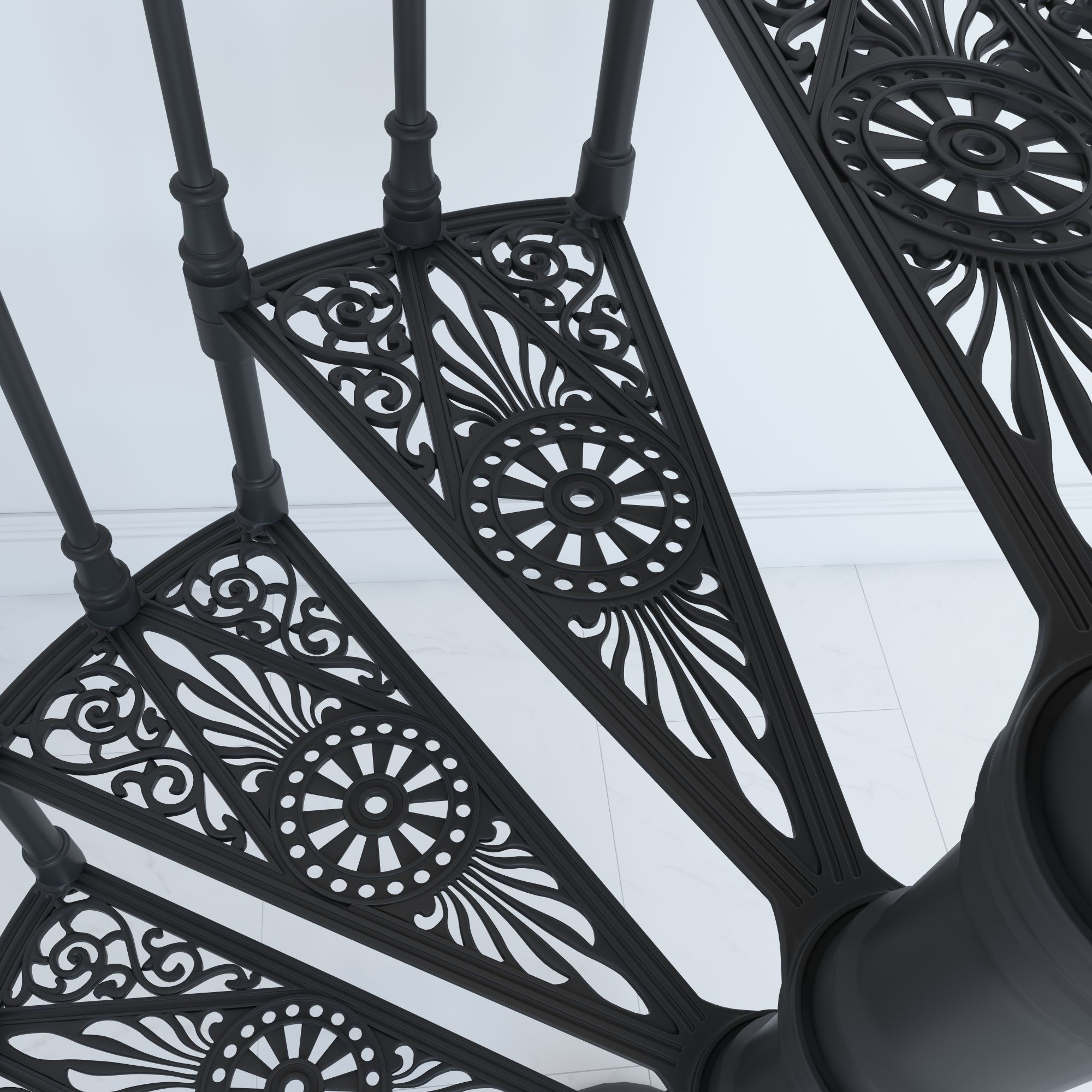 Iron Spiral Staircases MODUS 3D model_1