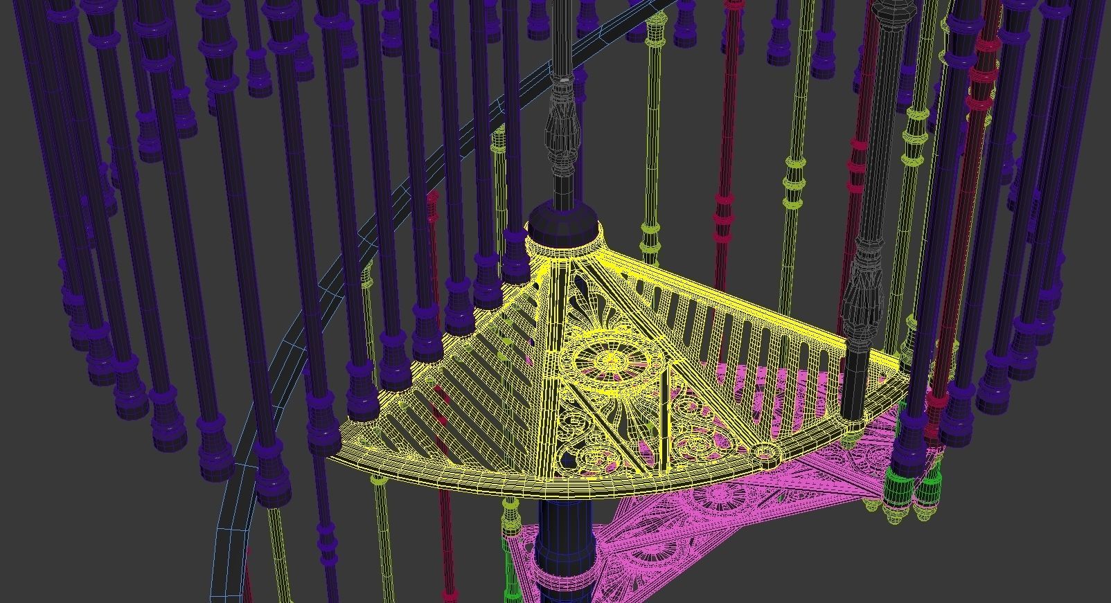 Iron Spiral Staircases MODUS 3D model_6