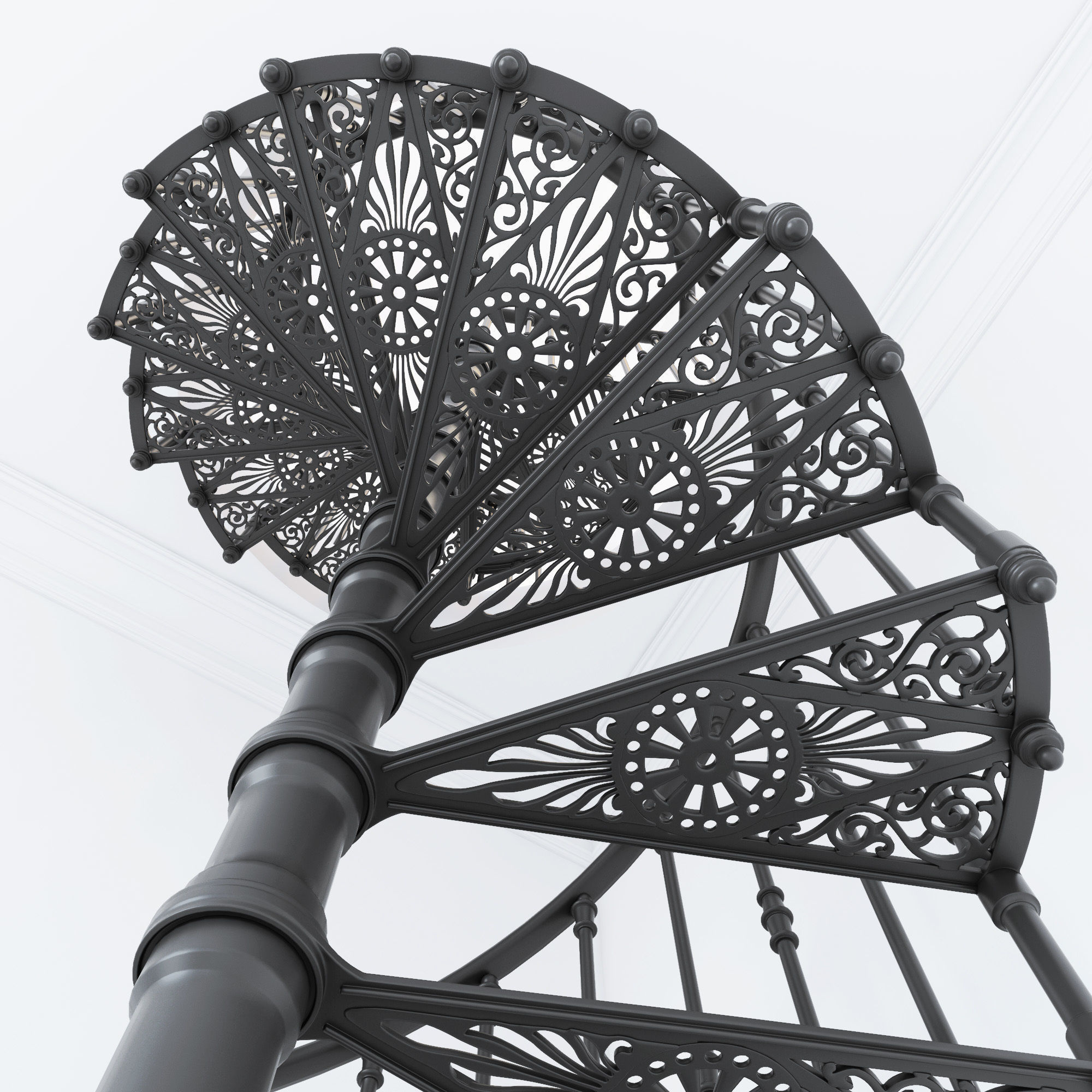 Iron Spiral Staircases MODUS 3D model_3
