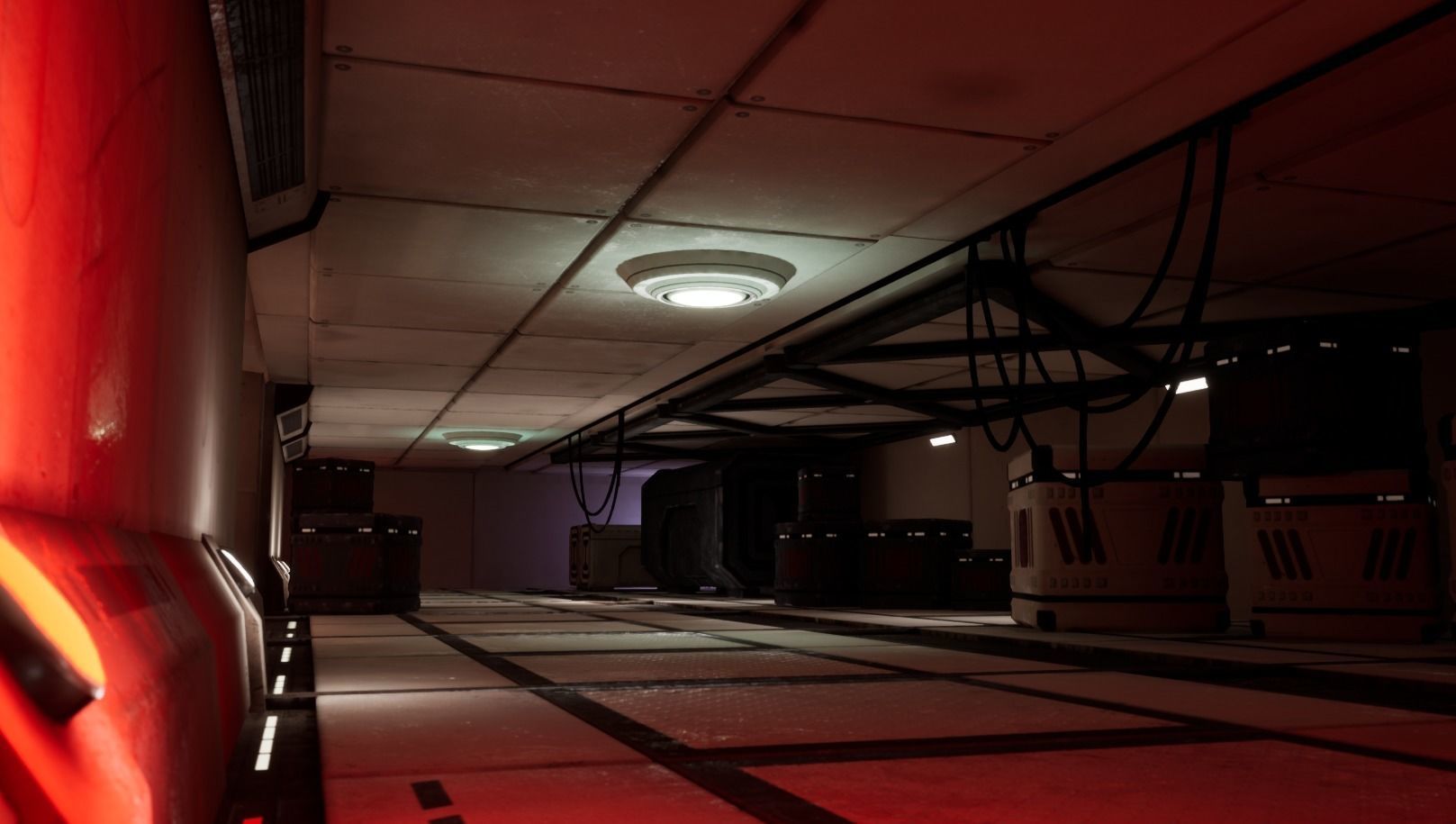 Cyber spaceship Low-poly 3D model_14